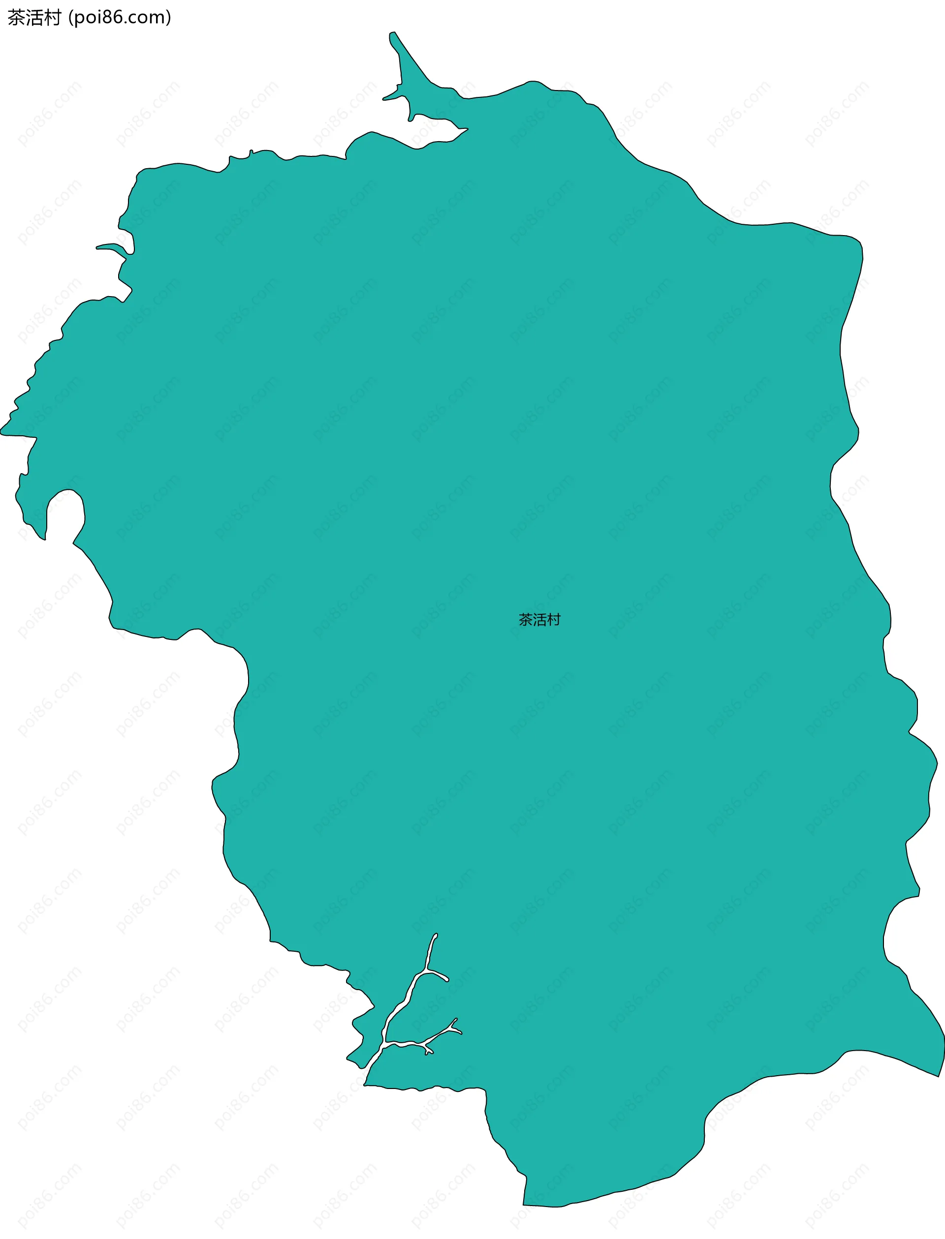 茶活村边界地图