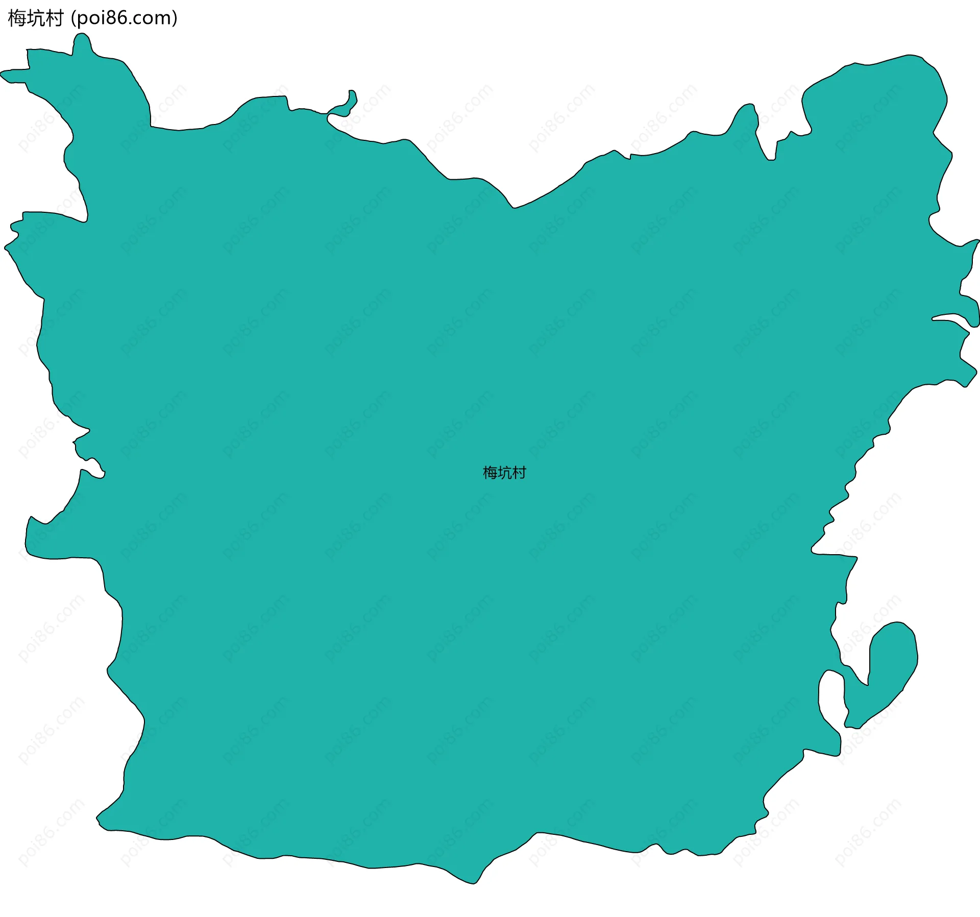 梅坑村边界地图