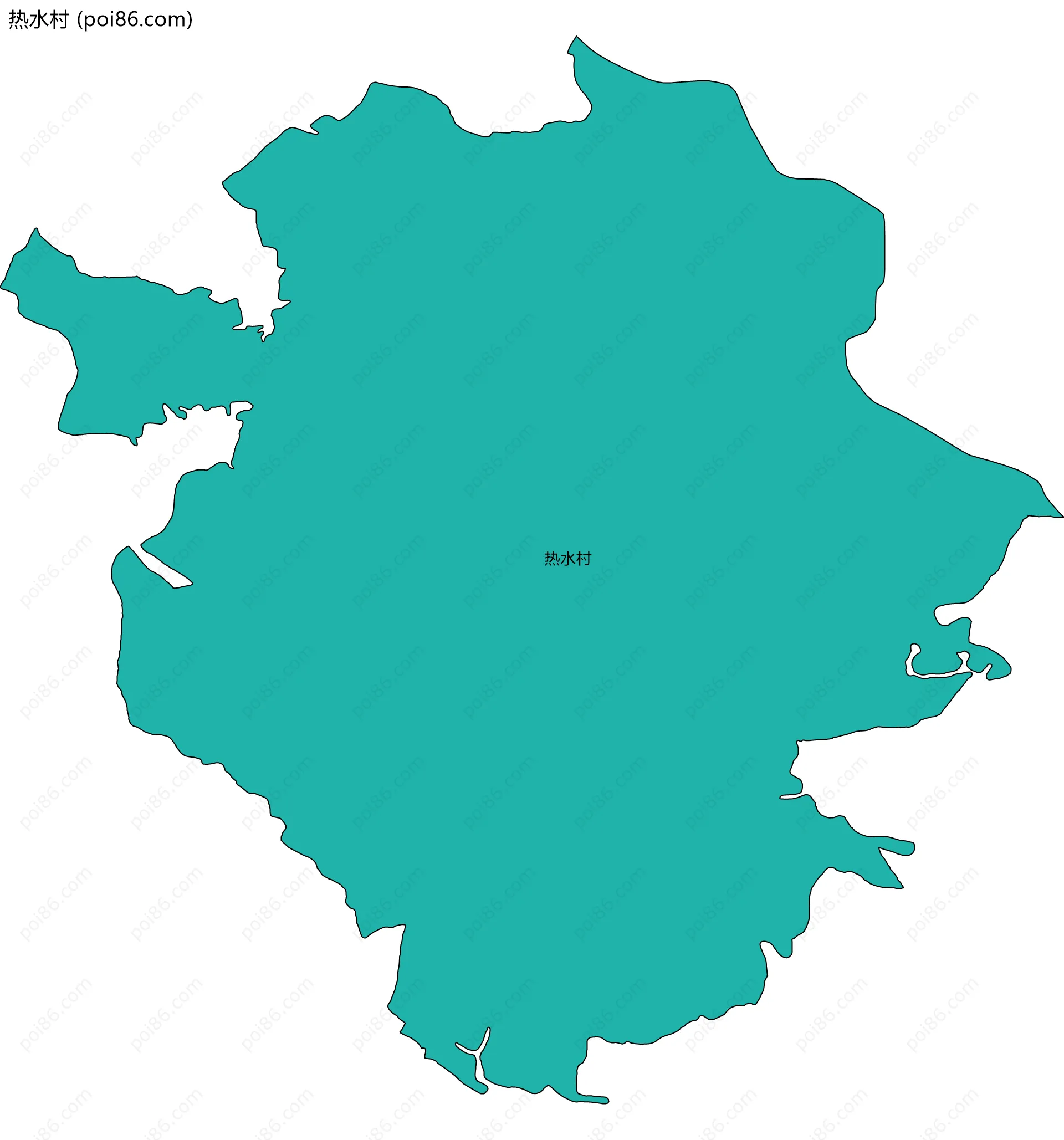 热水村边界地图