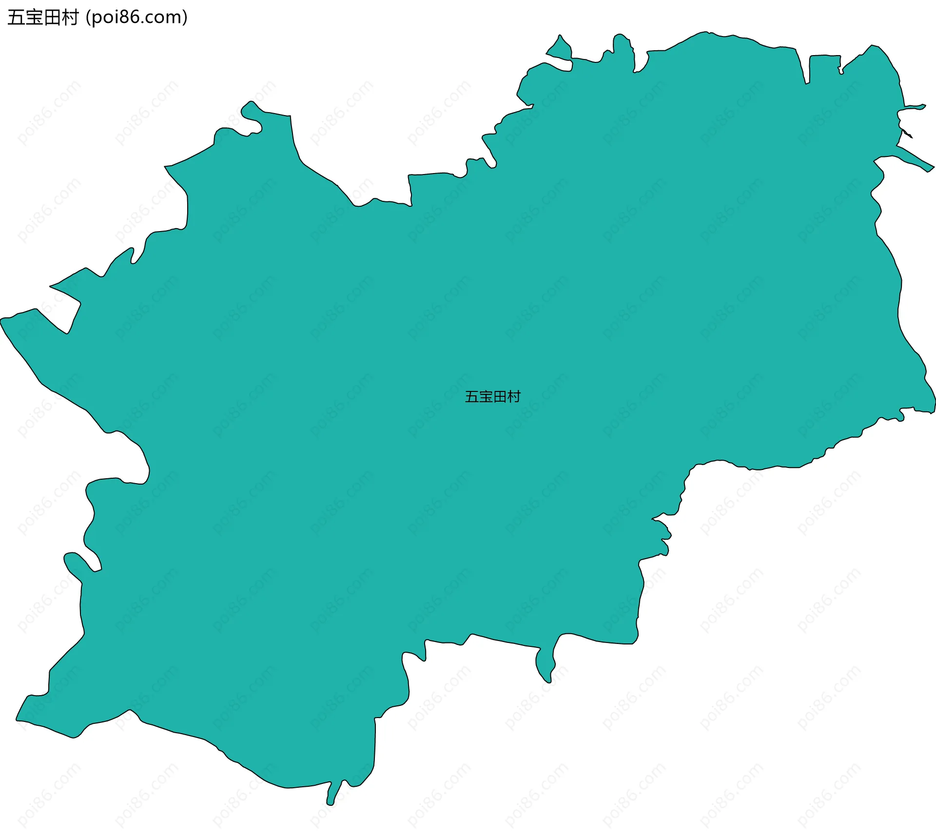 五宝田村边界地图