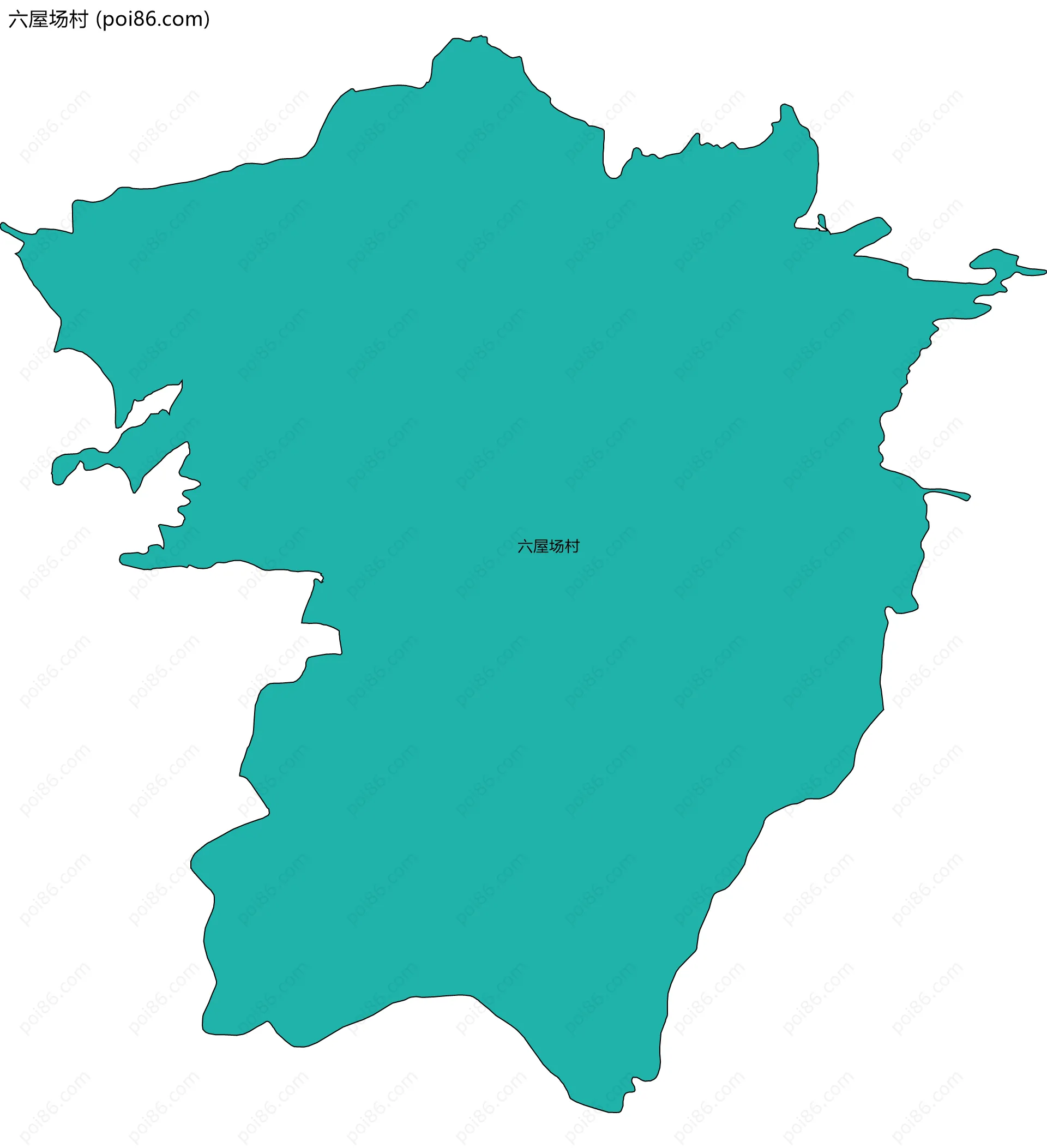 六屋场村边界地图