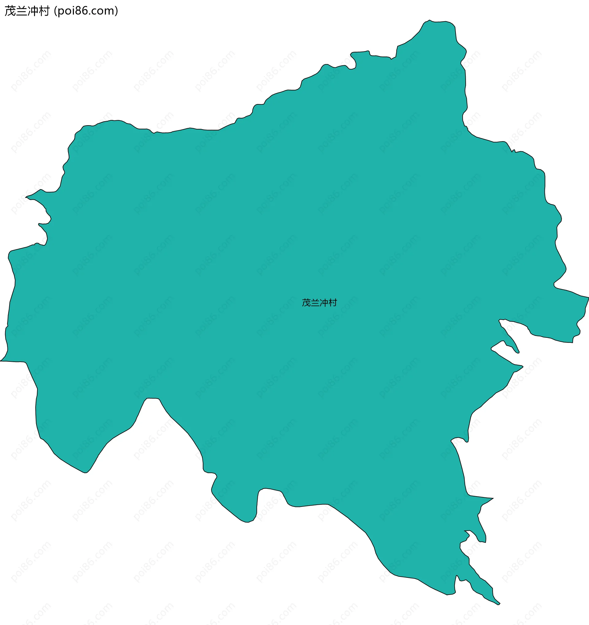 茂兰冲村边界地图