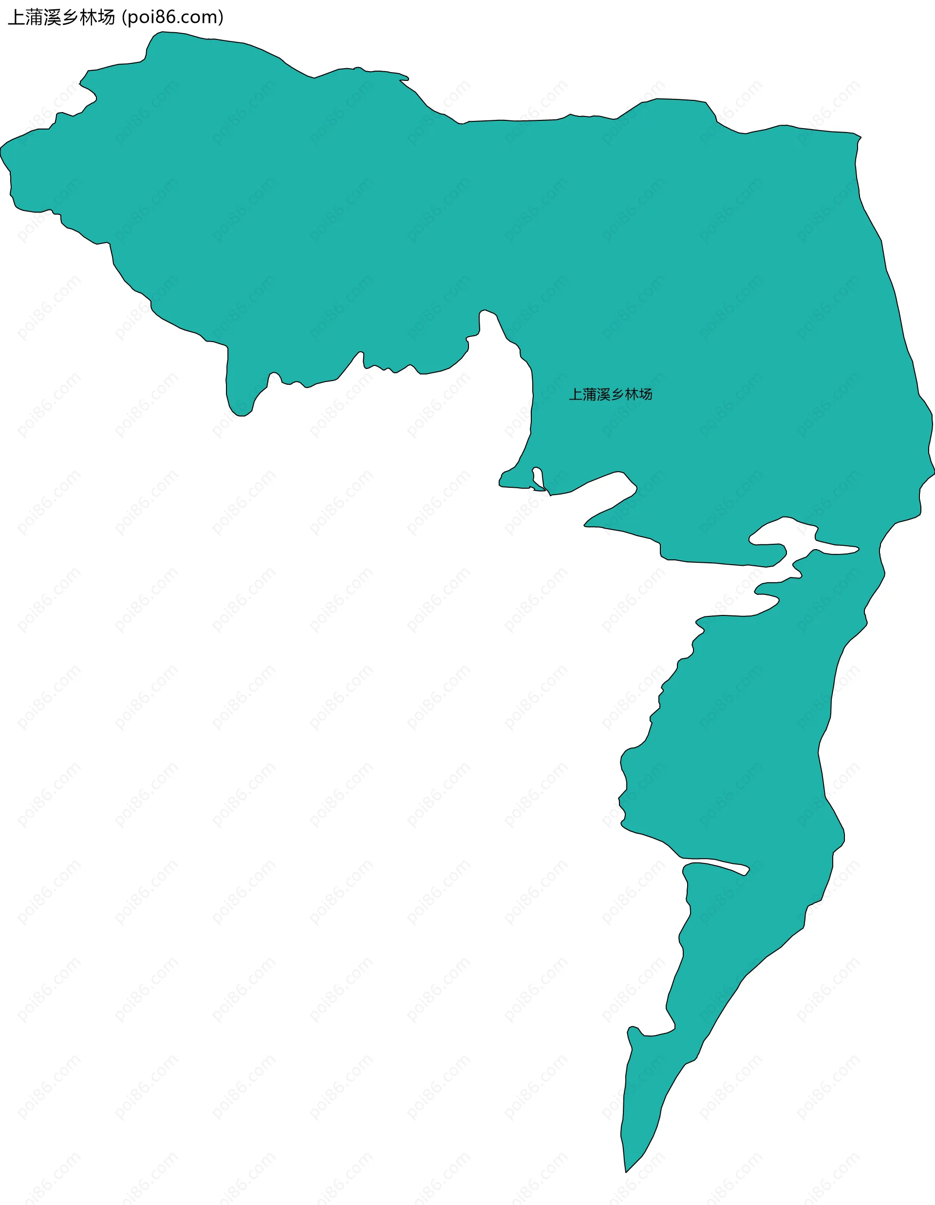 上蒲溪乡林场边界地图