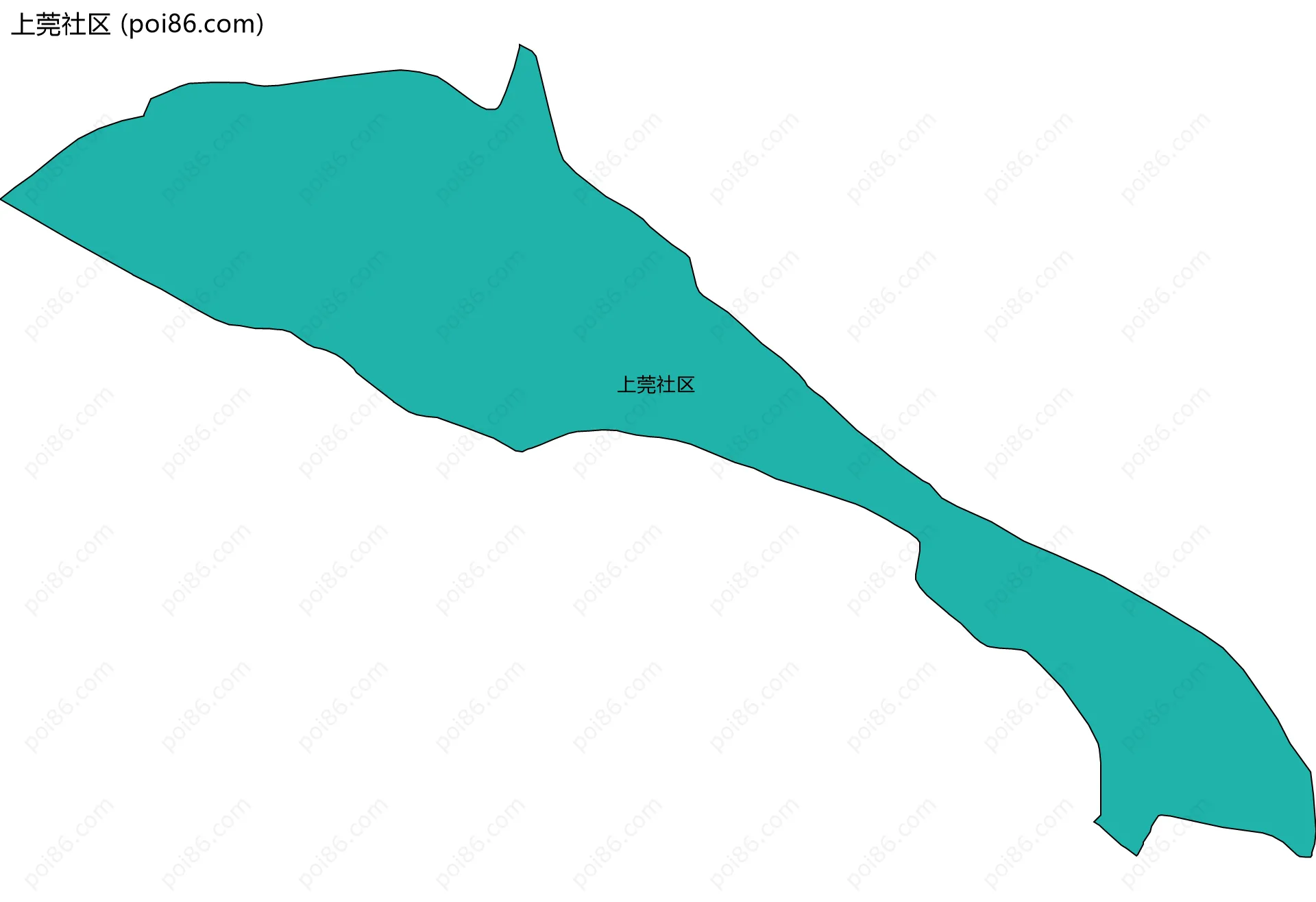 上莞社区边界地图