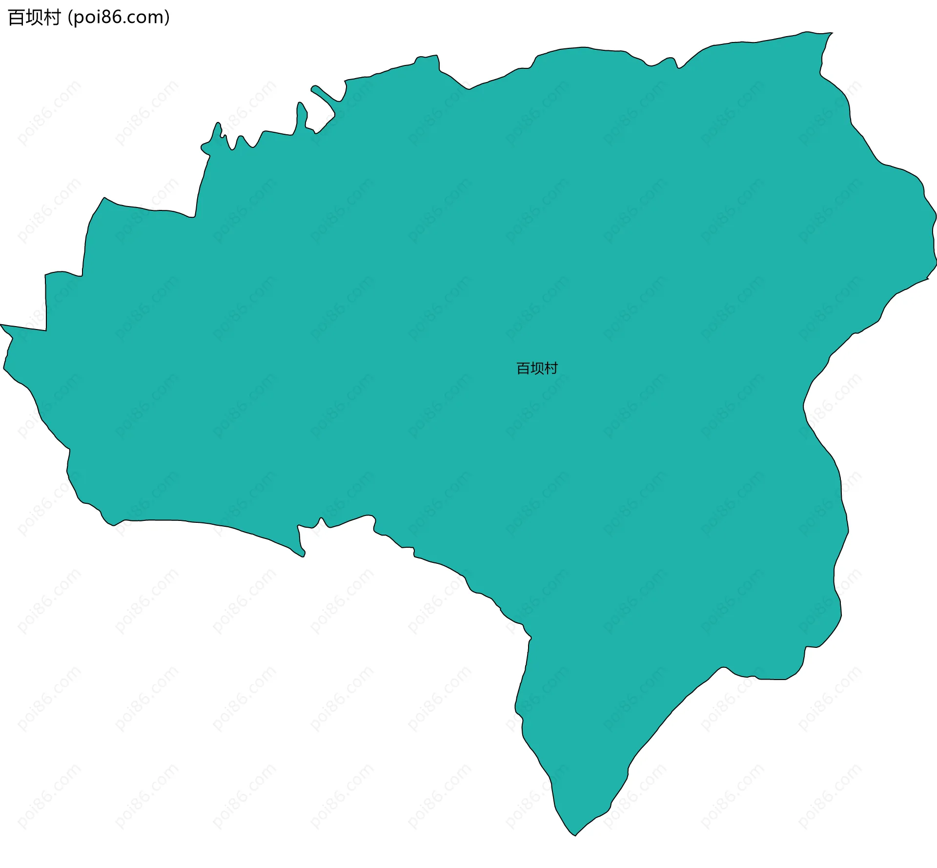 百坝村边界地图