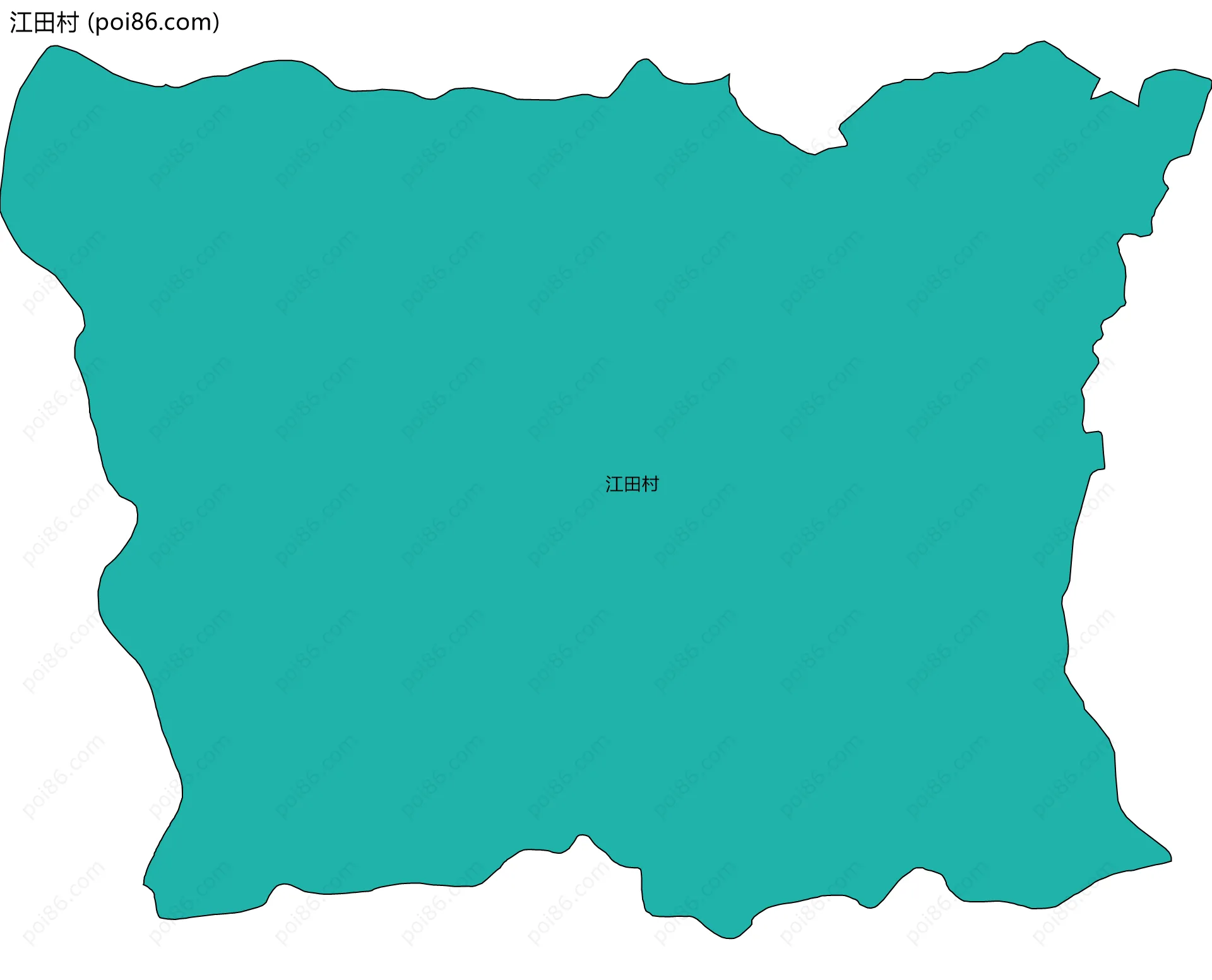 江田村边界地图