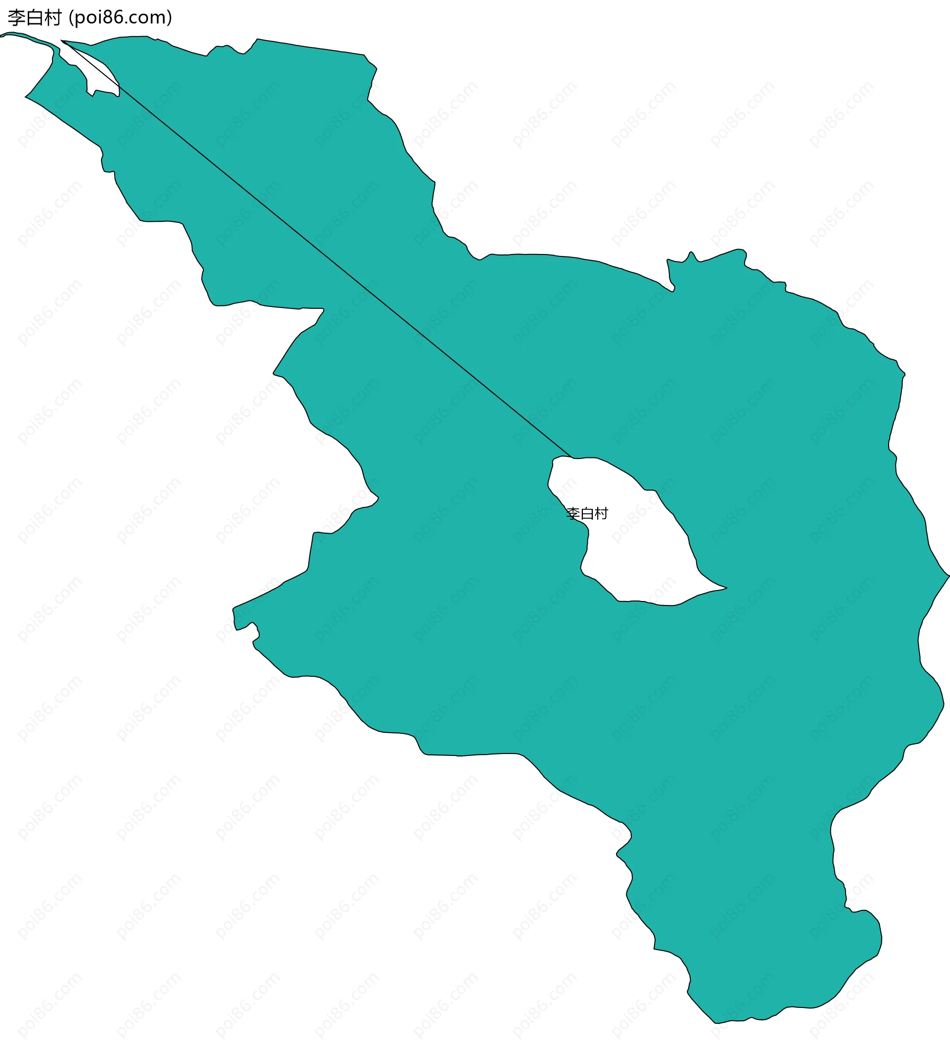 李白村边界地图