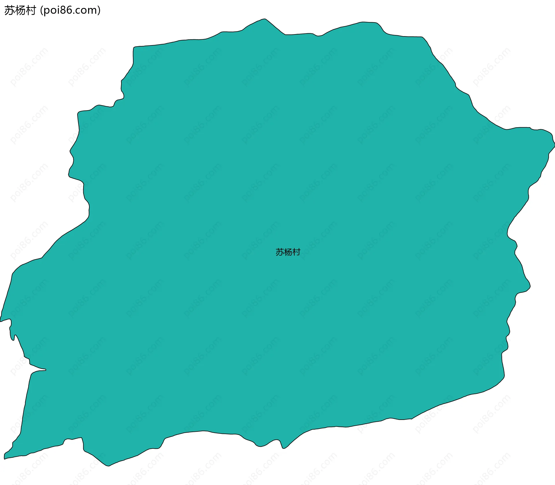 苏杨村边界地图