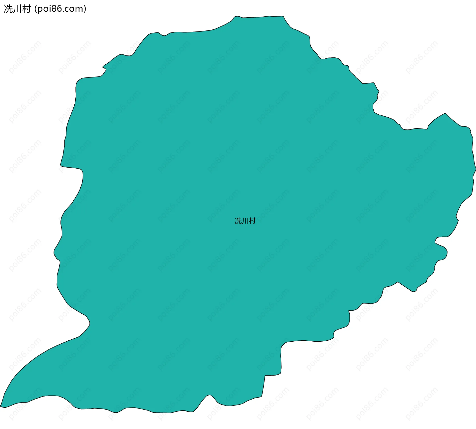 冼川村边界地图