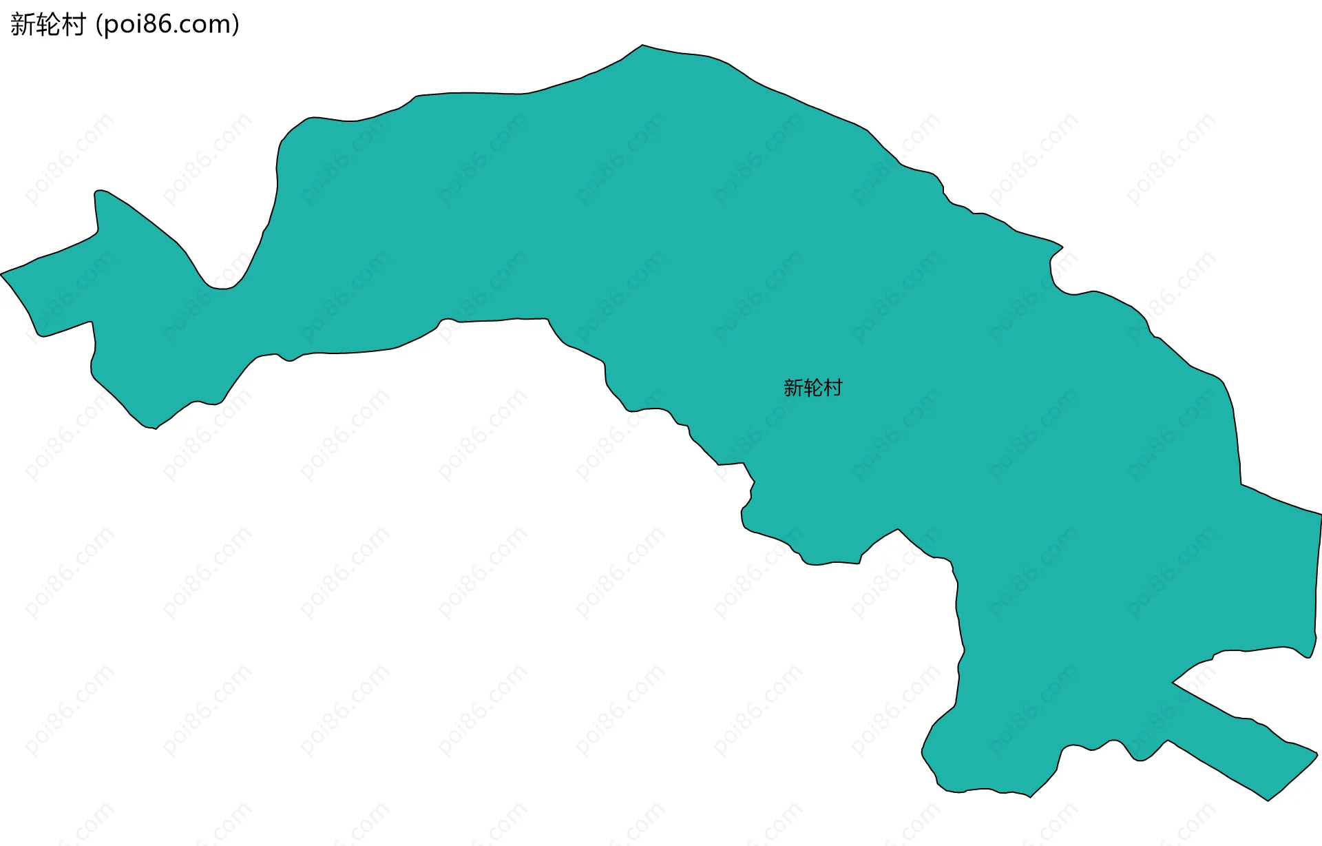 新轮村边界地图