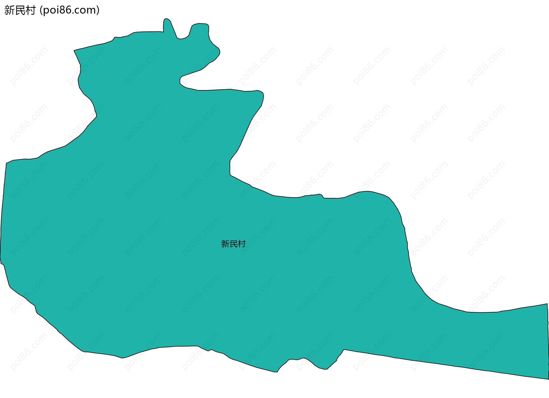新民村边界地图