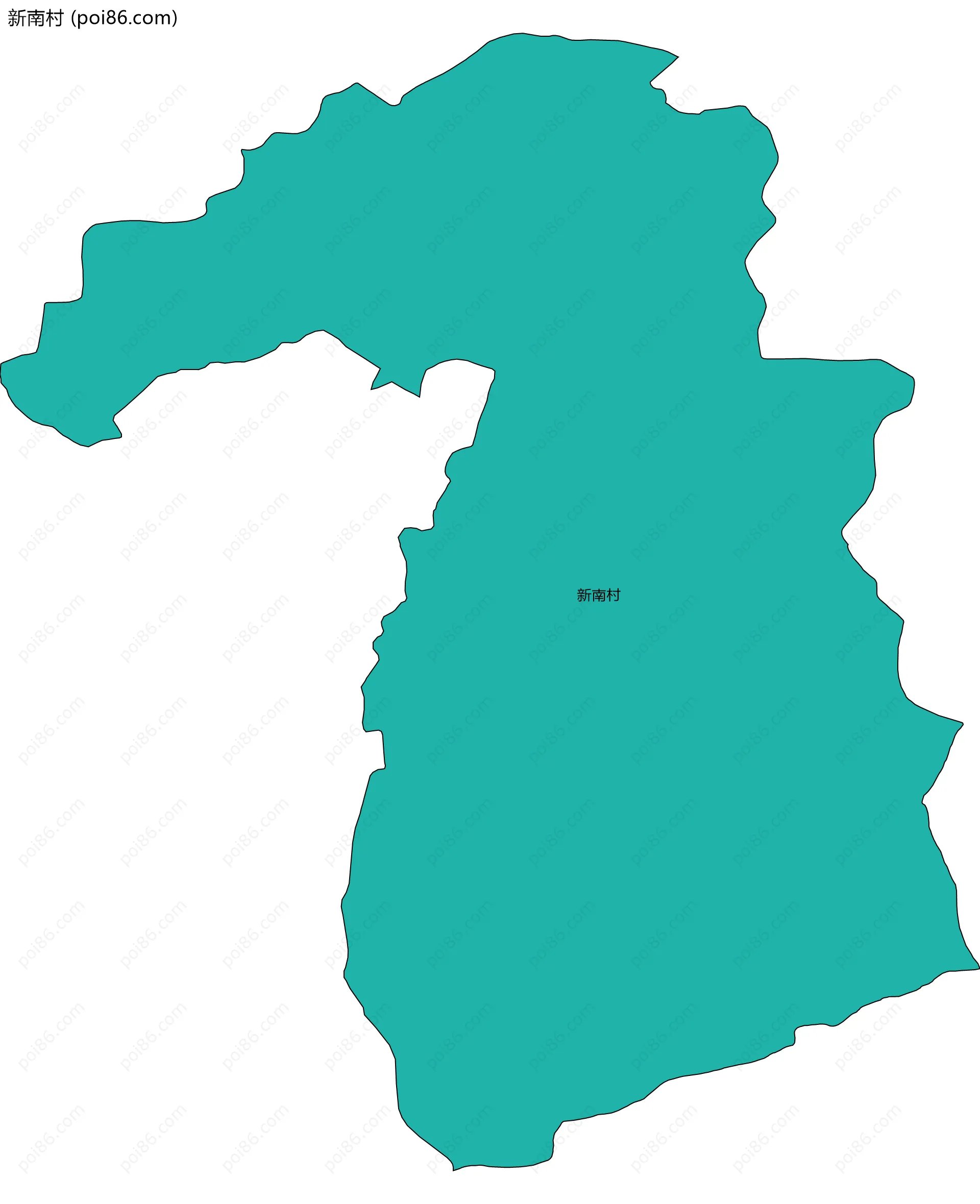 新南村边界地图