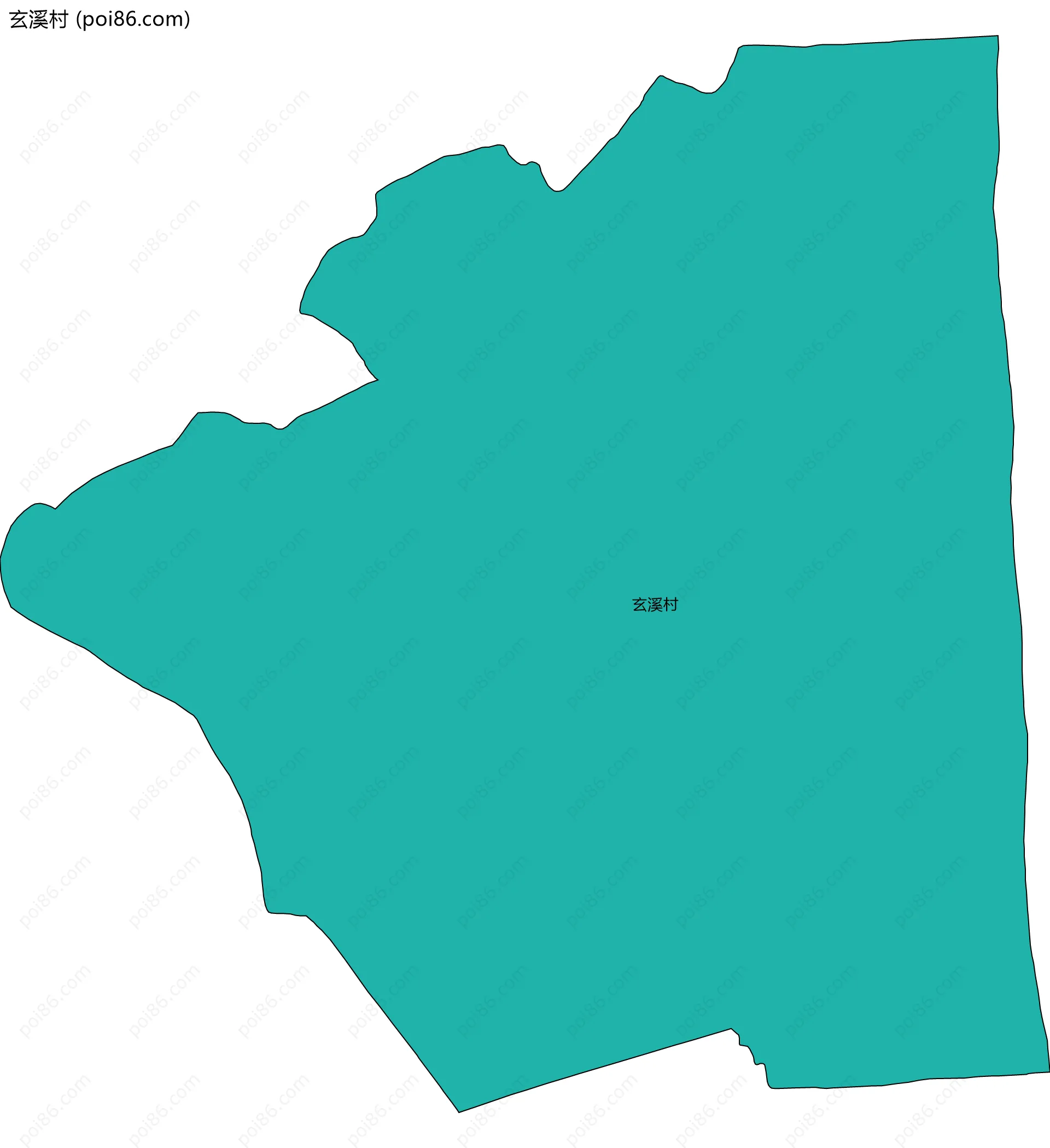 玄溪村边界地图