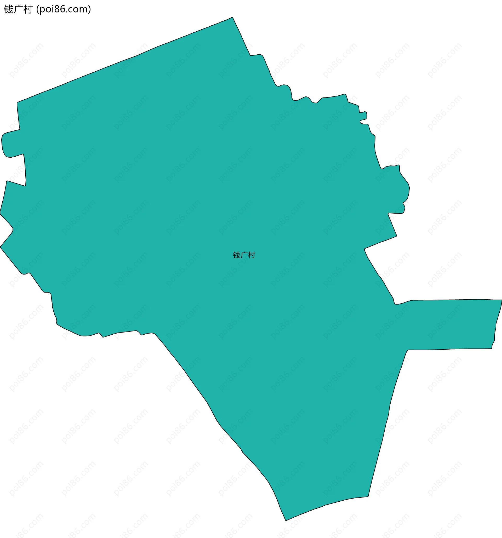 钱广村边界地图