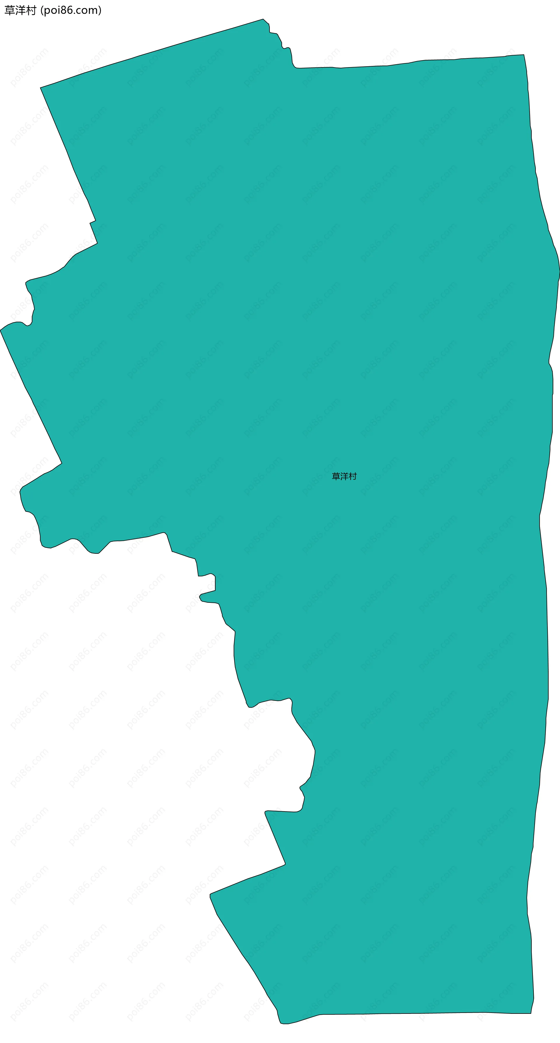 草洋村边界地图