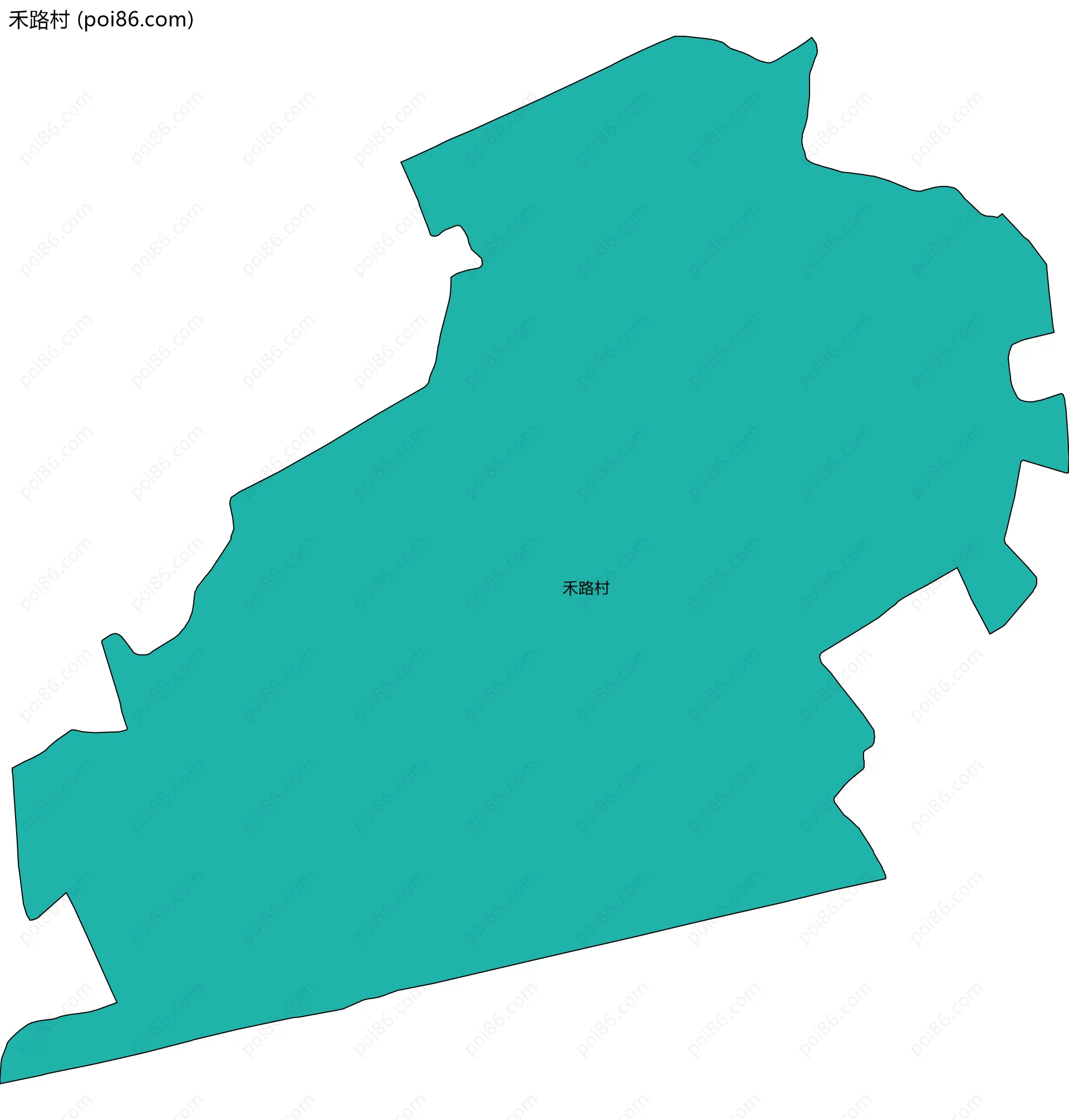 禾路村边界地图