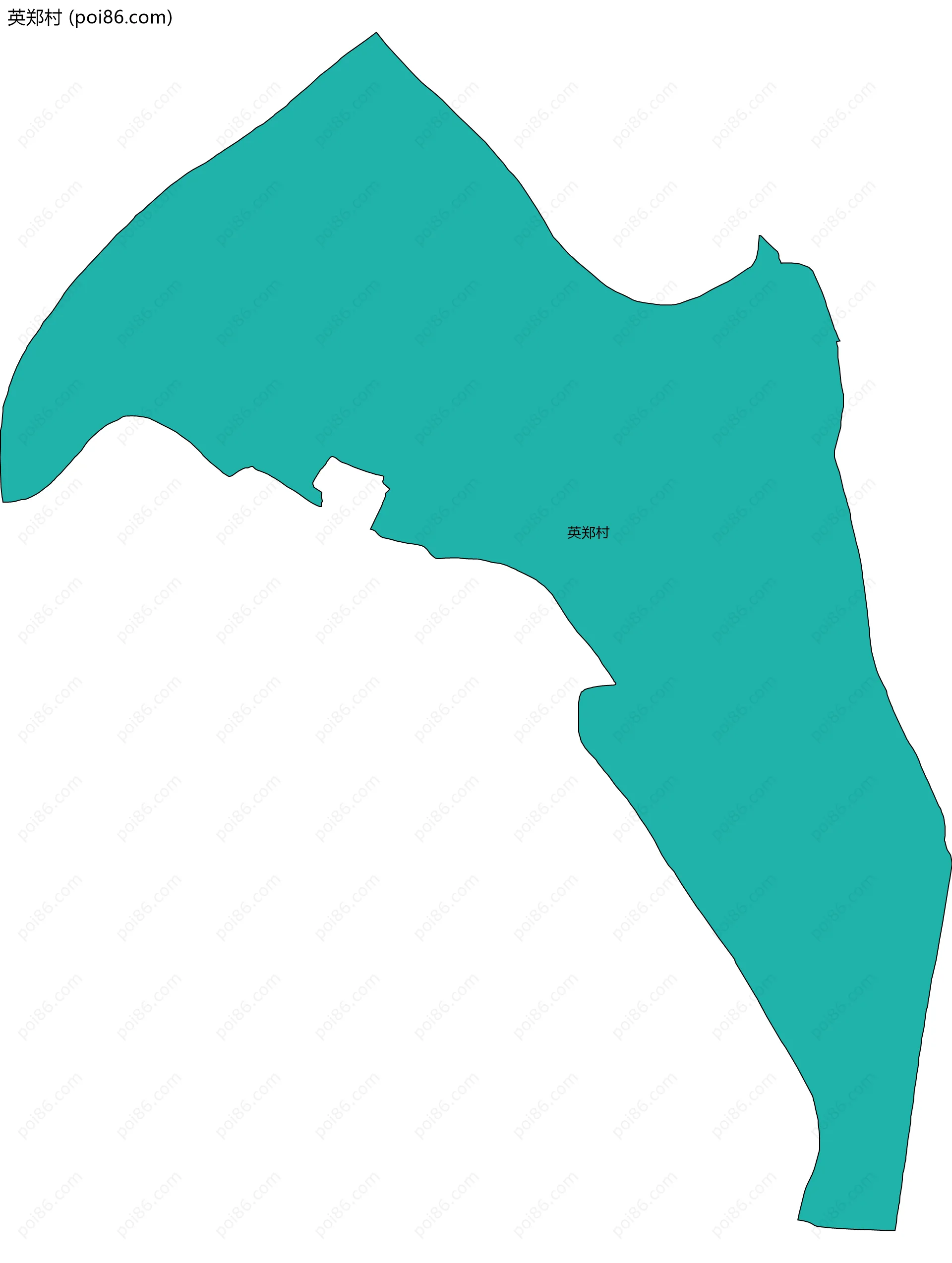 英郑村边界地图