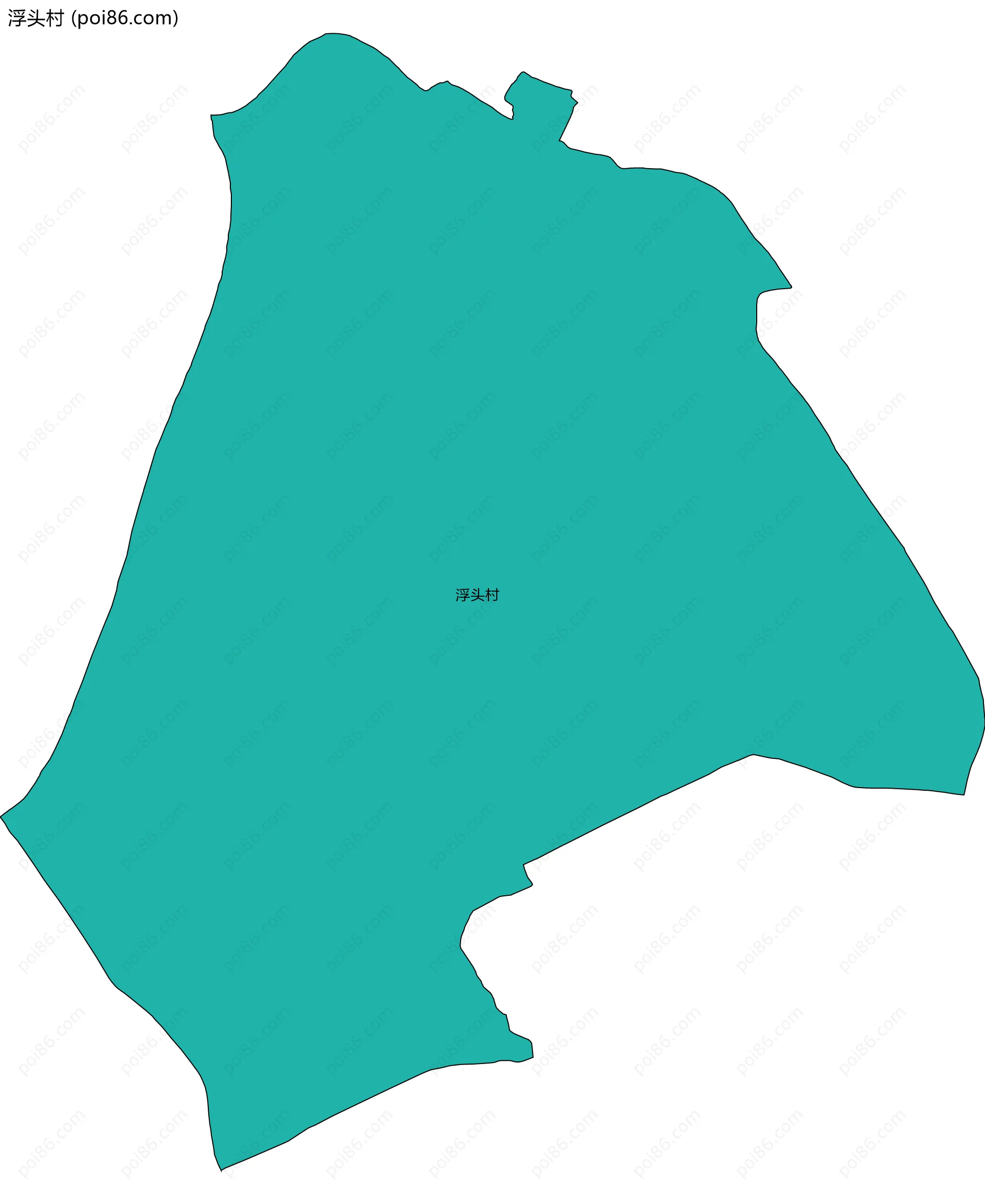 浮头村边界地图