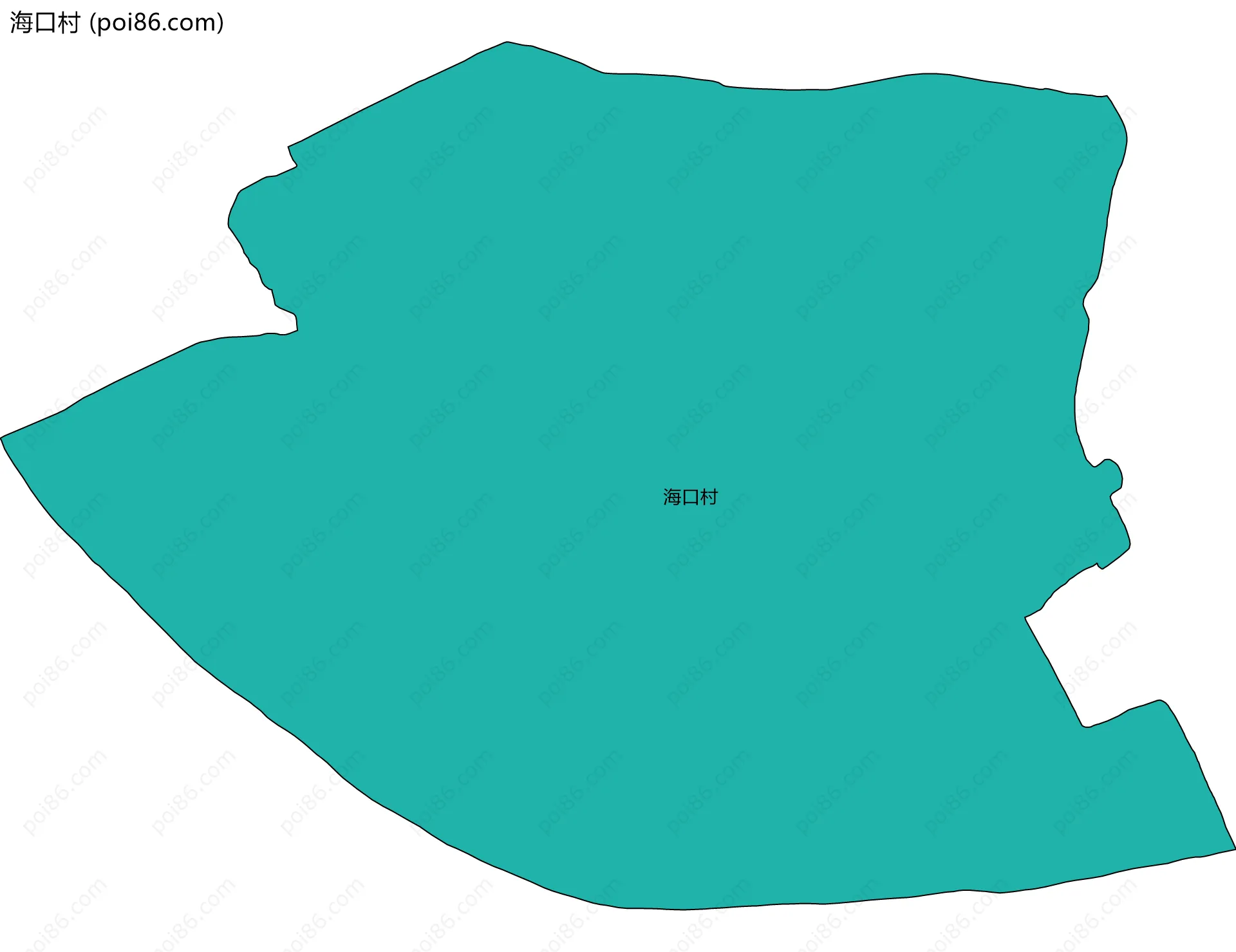 海口村边界地图