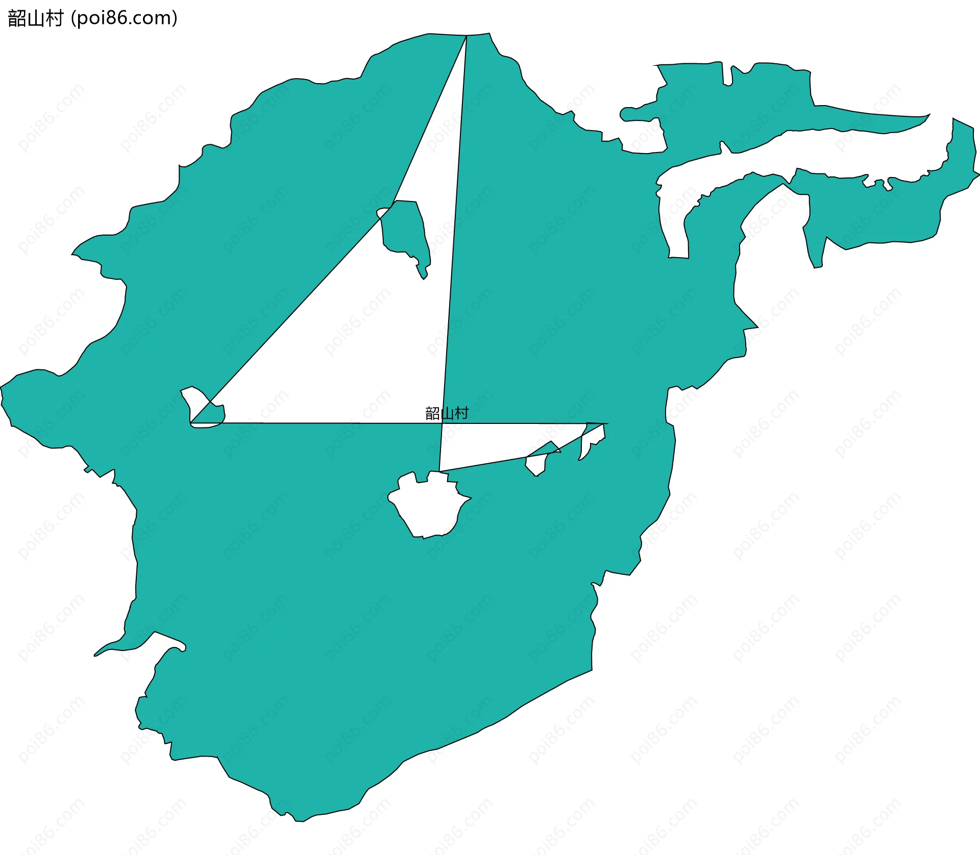 韶山村边界地图