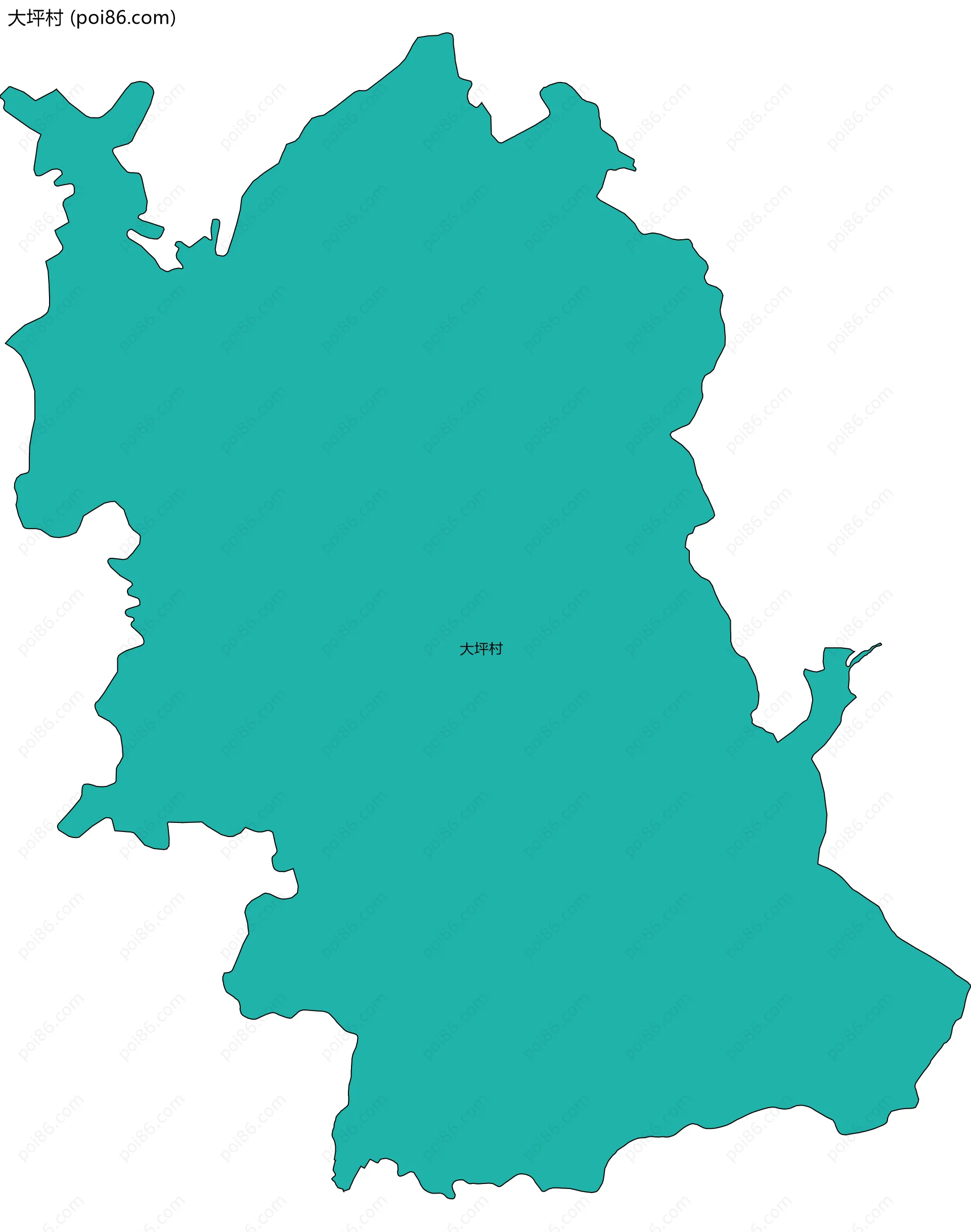 大坪村边界地图