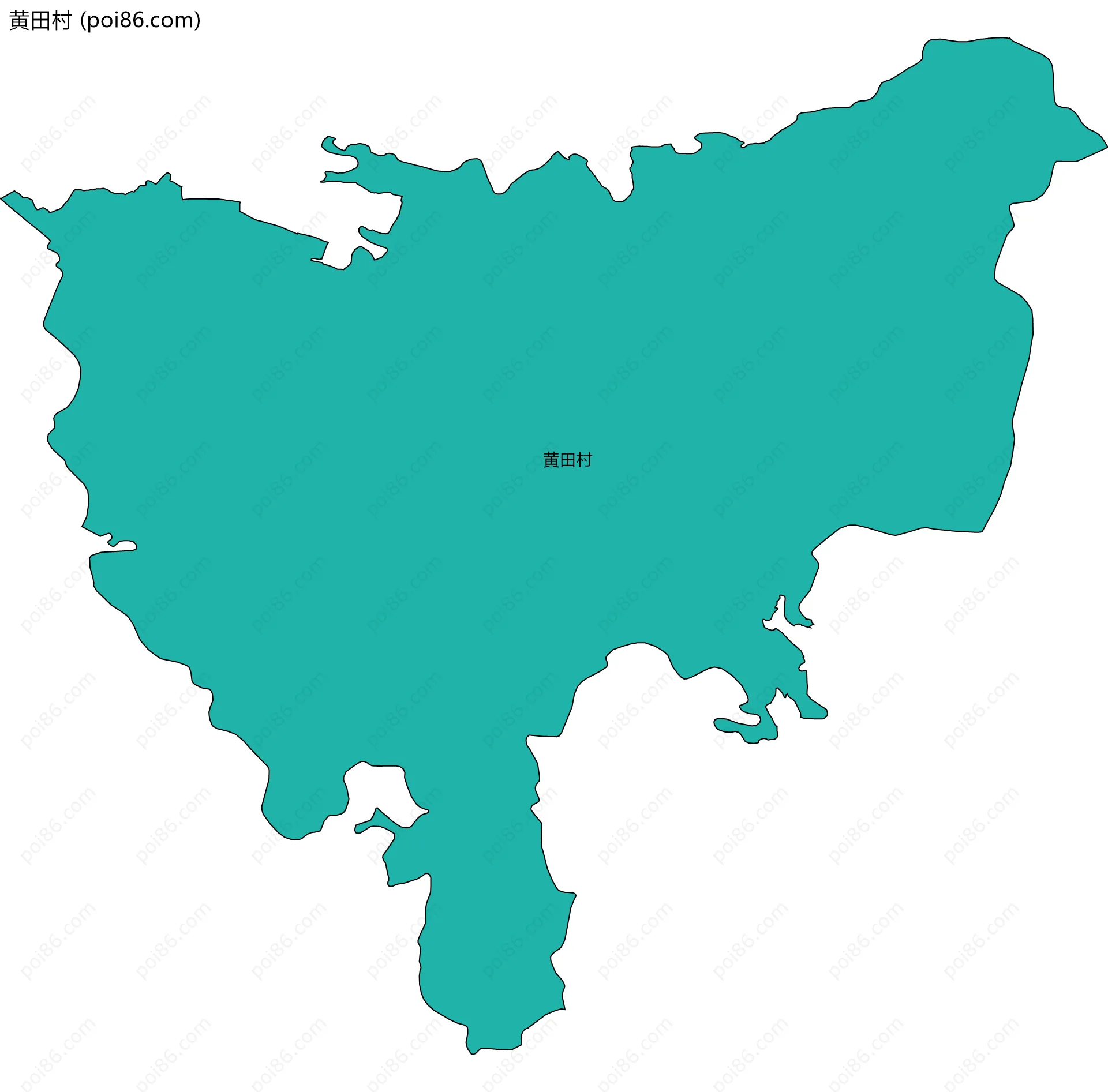 黄田村边界地图