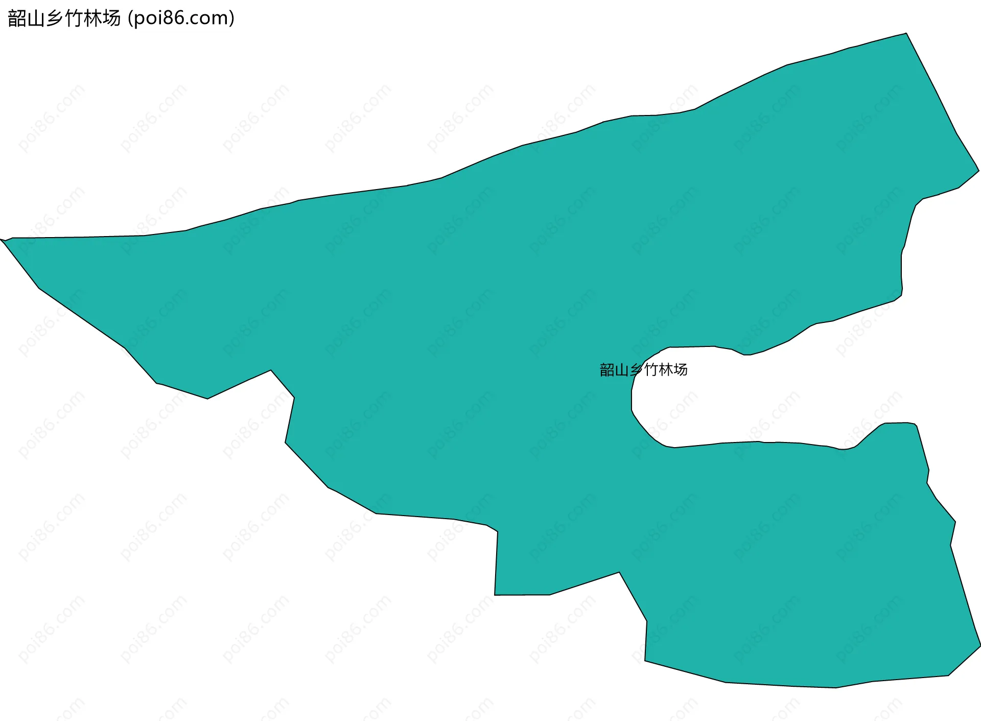 韶山乡竹林场边界地图