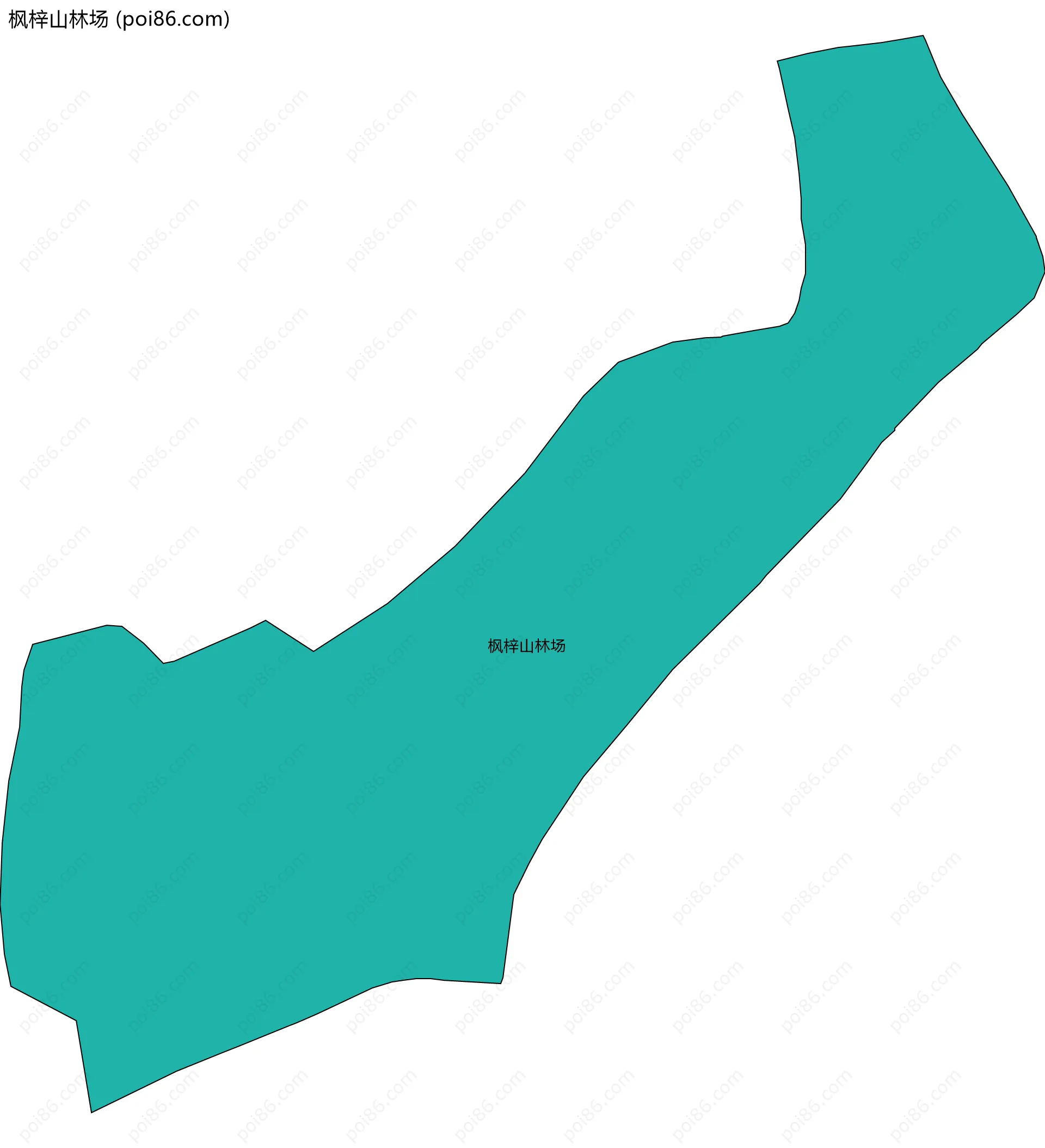 枫梓山林场边界地图