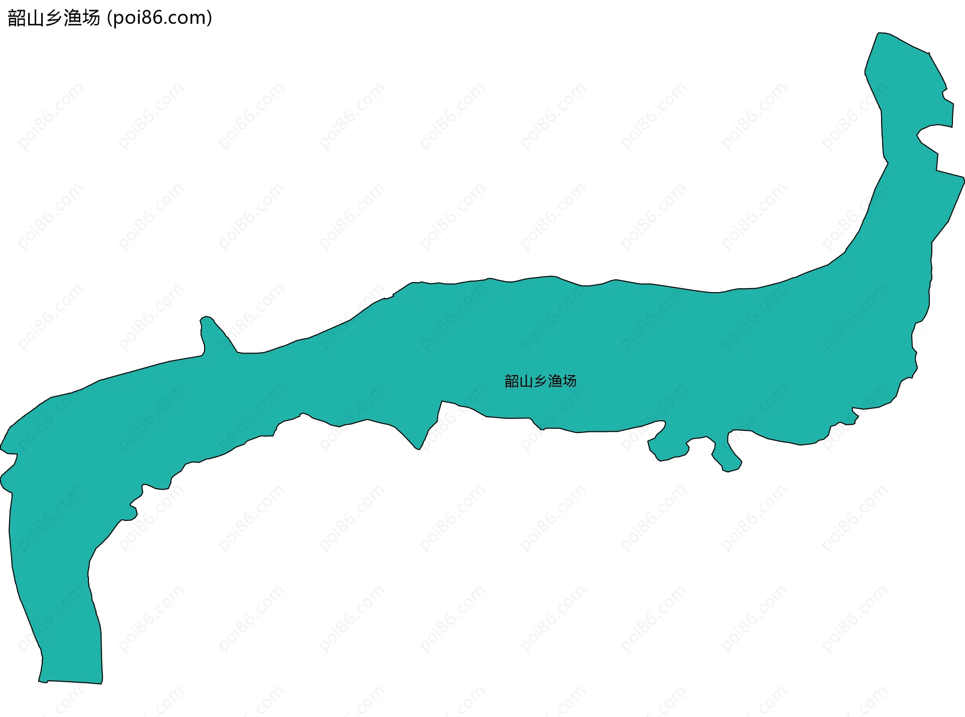 韶山乡渔场边界地图