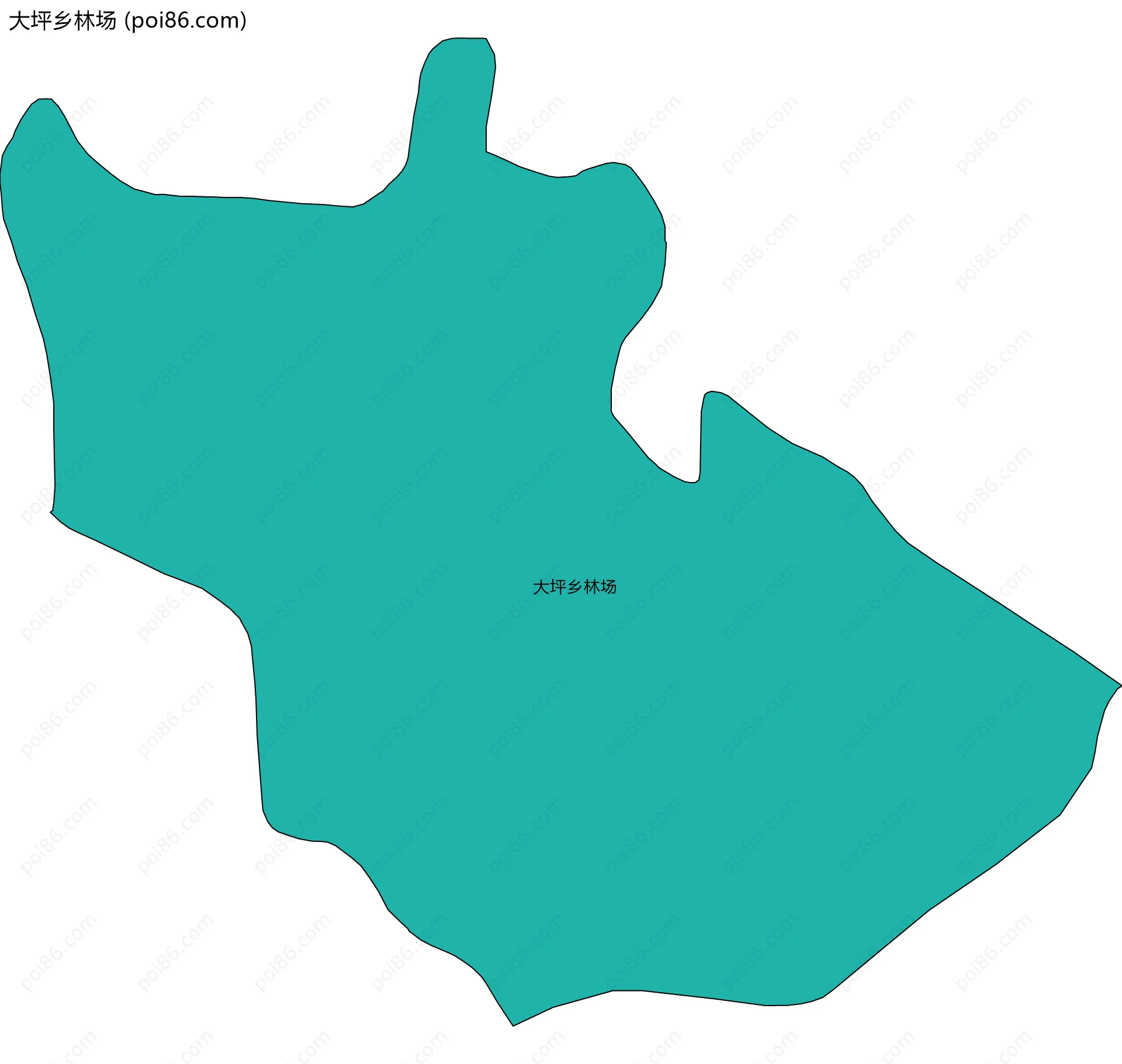 大坪乡林场边界地图