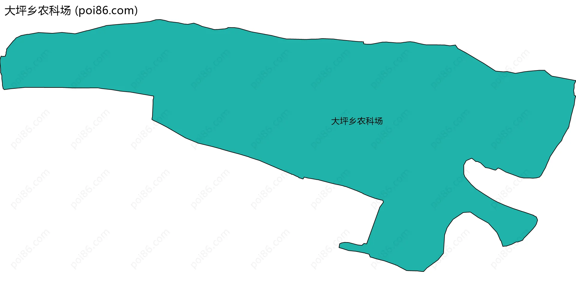 大坪乡农科场边界地图