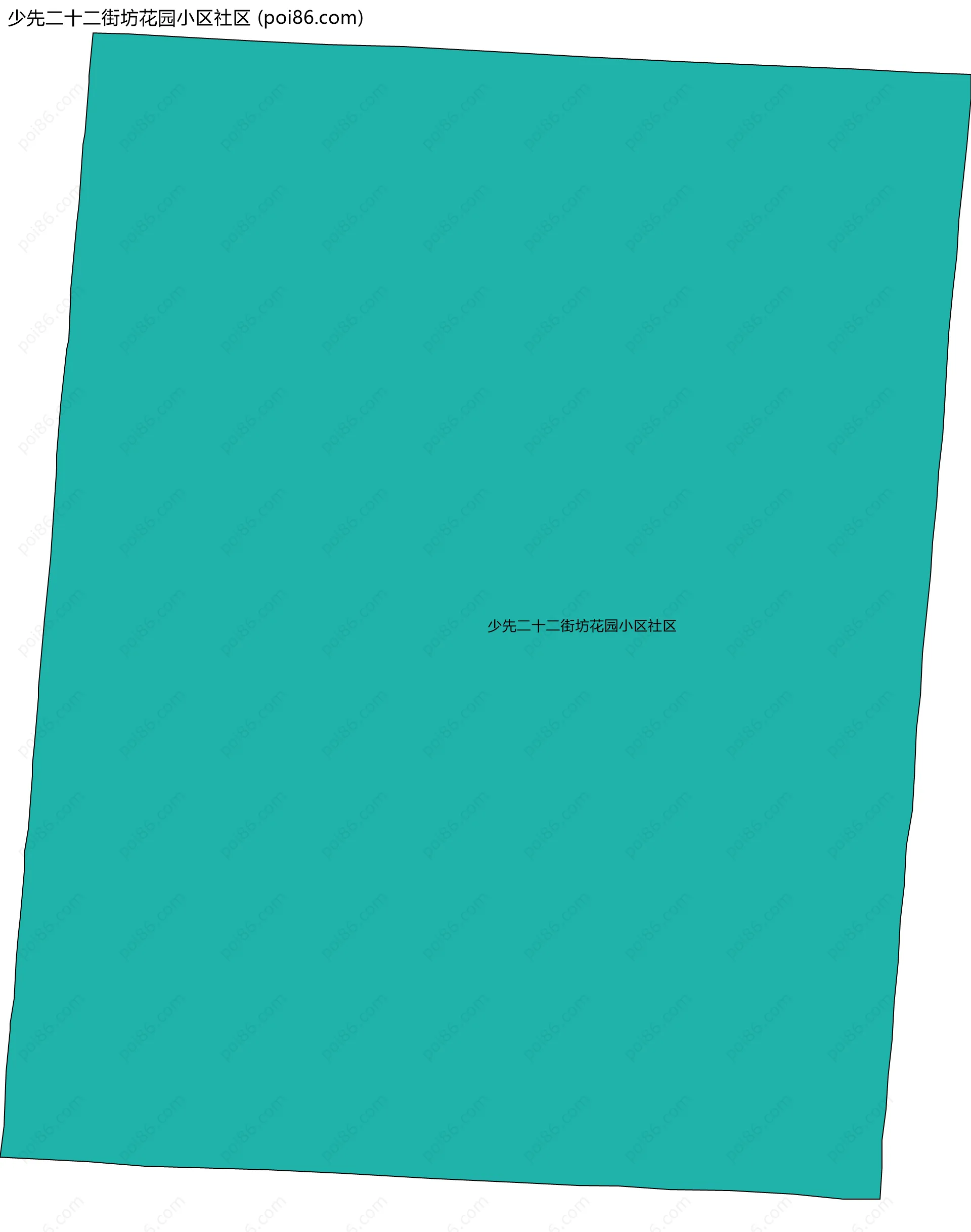 少先二十二街坊花园小区社区边界地图
