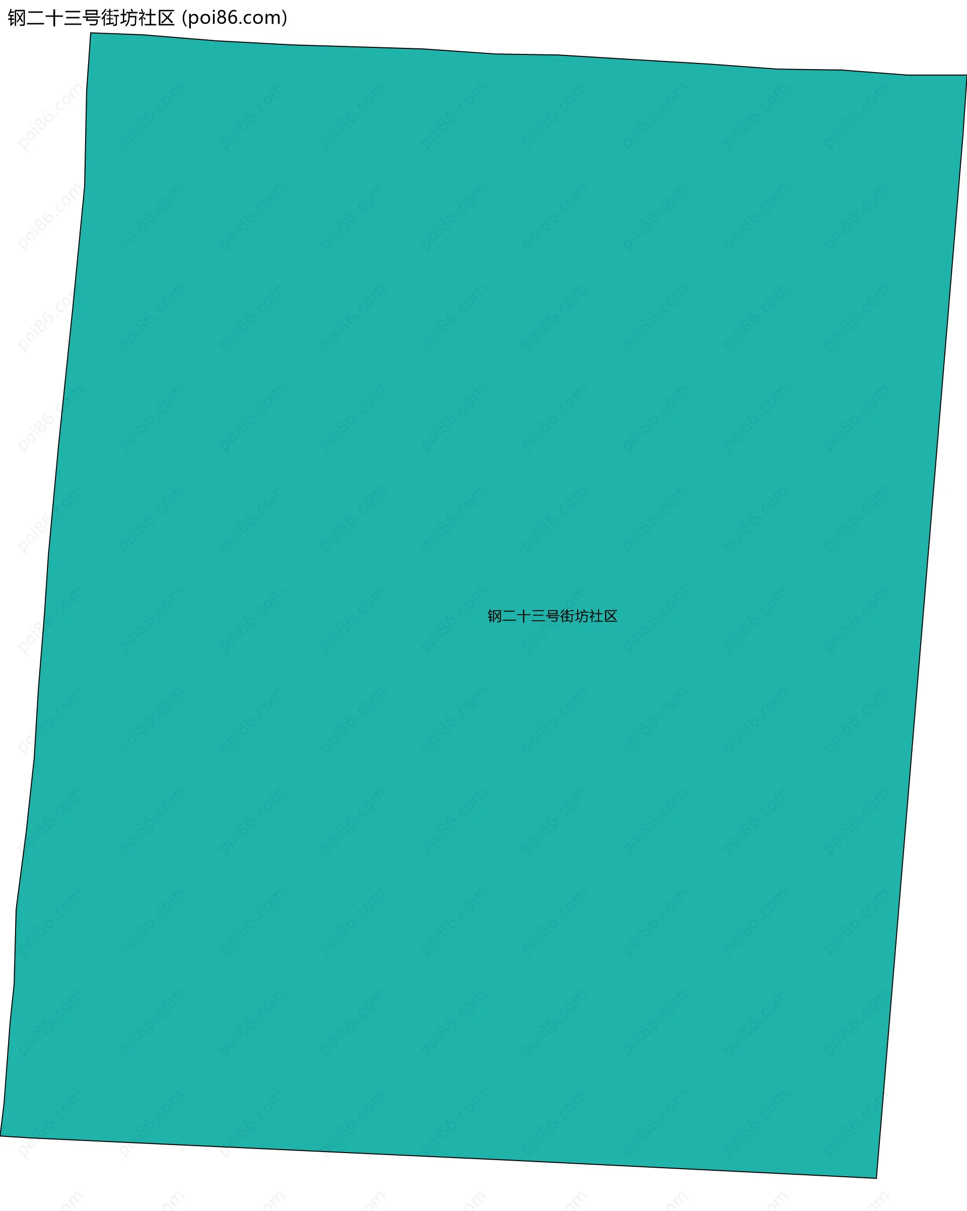 钢二十三号街坊社区边界地图