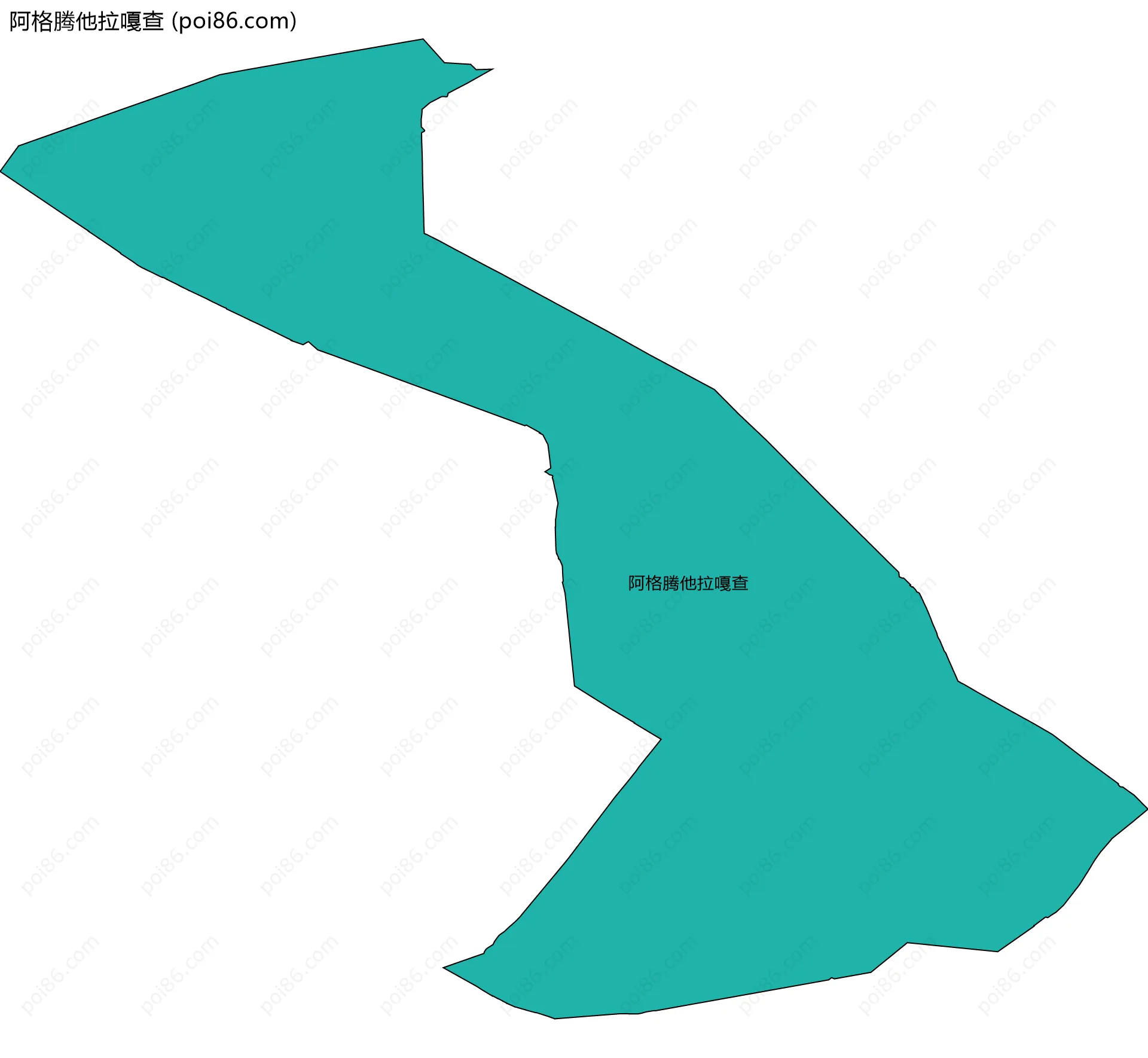 阿格腾他拉嘎查边界地图
