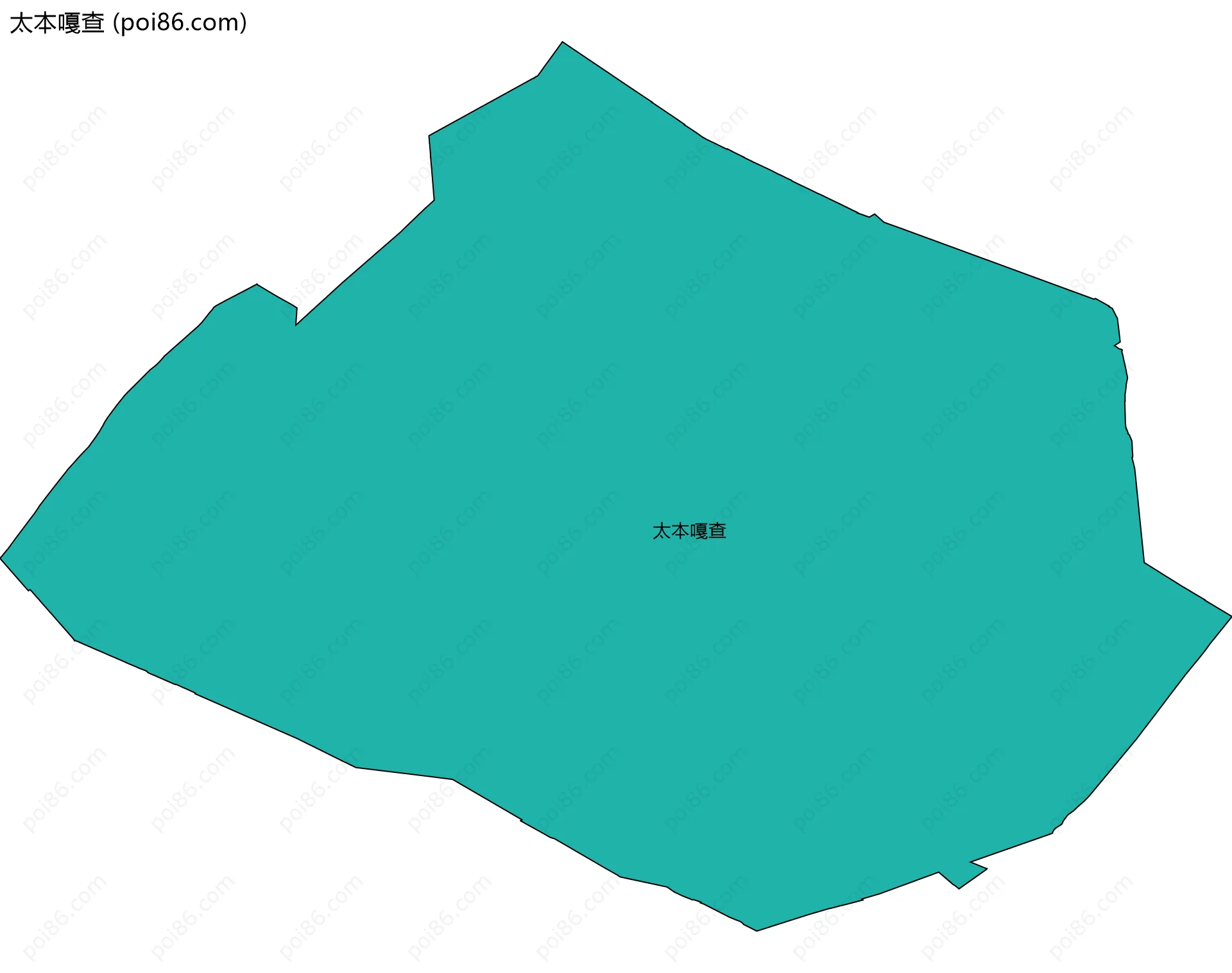 太本嘎查边界地图