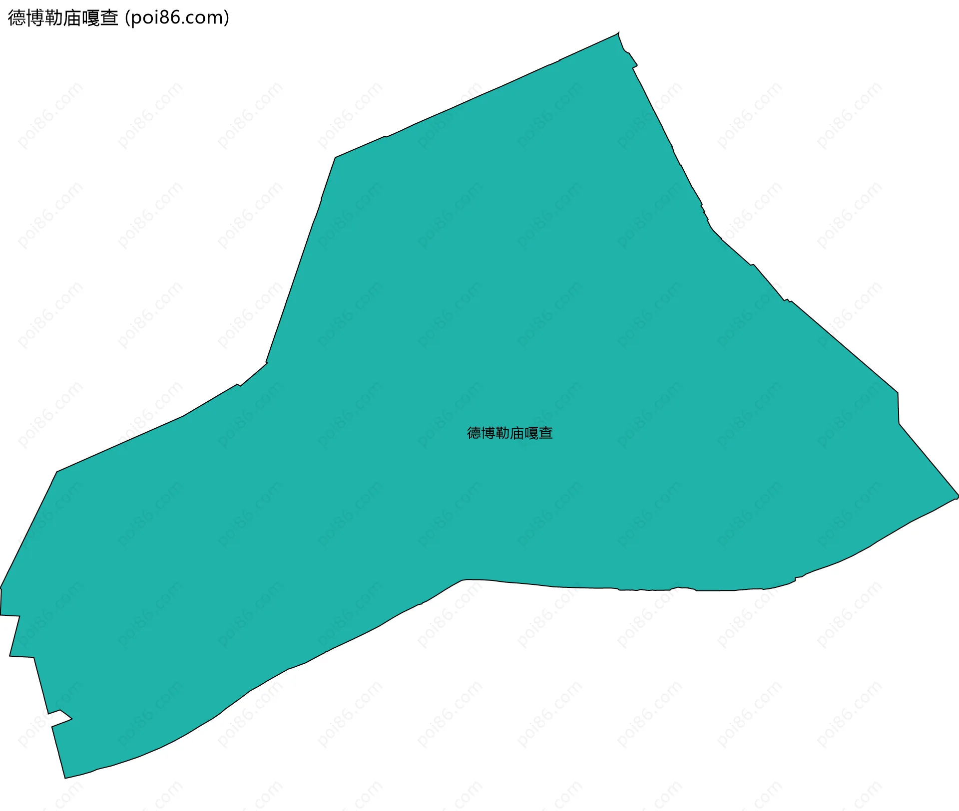 德博勒庙嘎查边界地图
