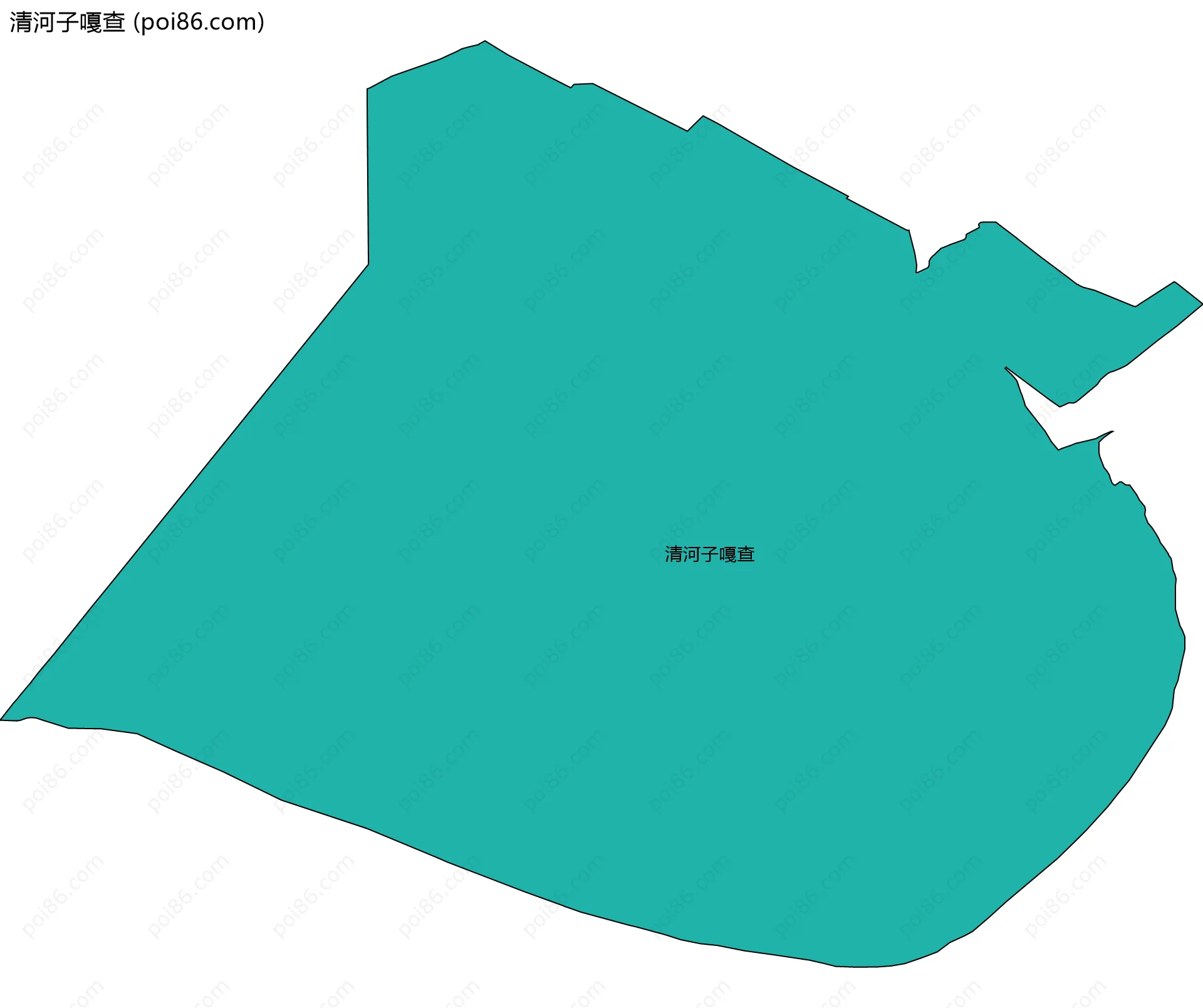 清河子嘎查边界地图