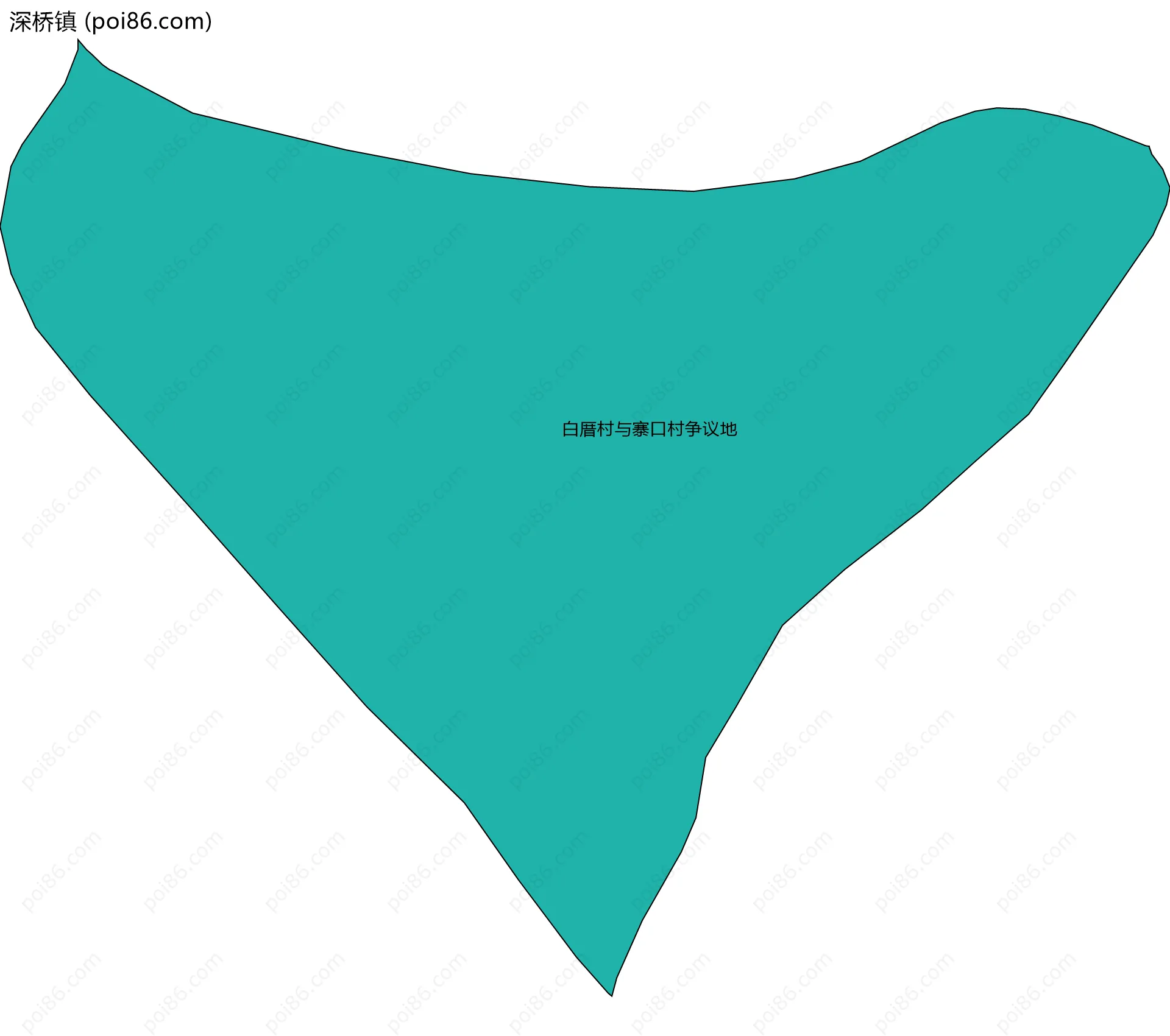 深桥镇边界地图(五级行政区划)