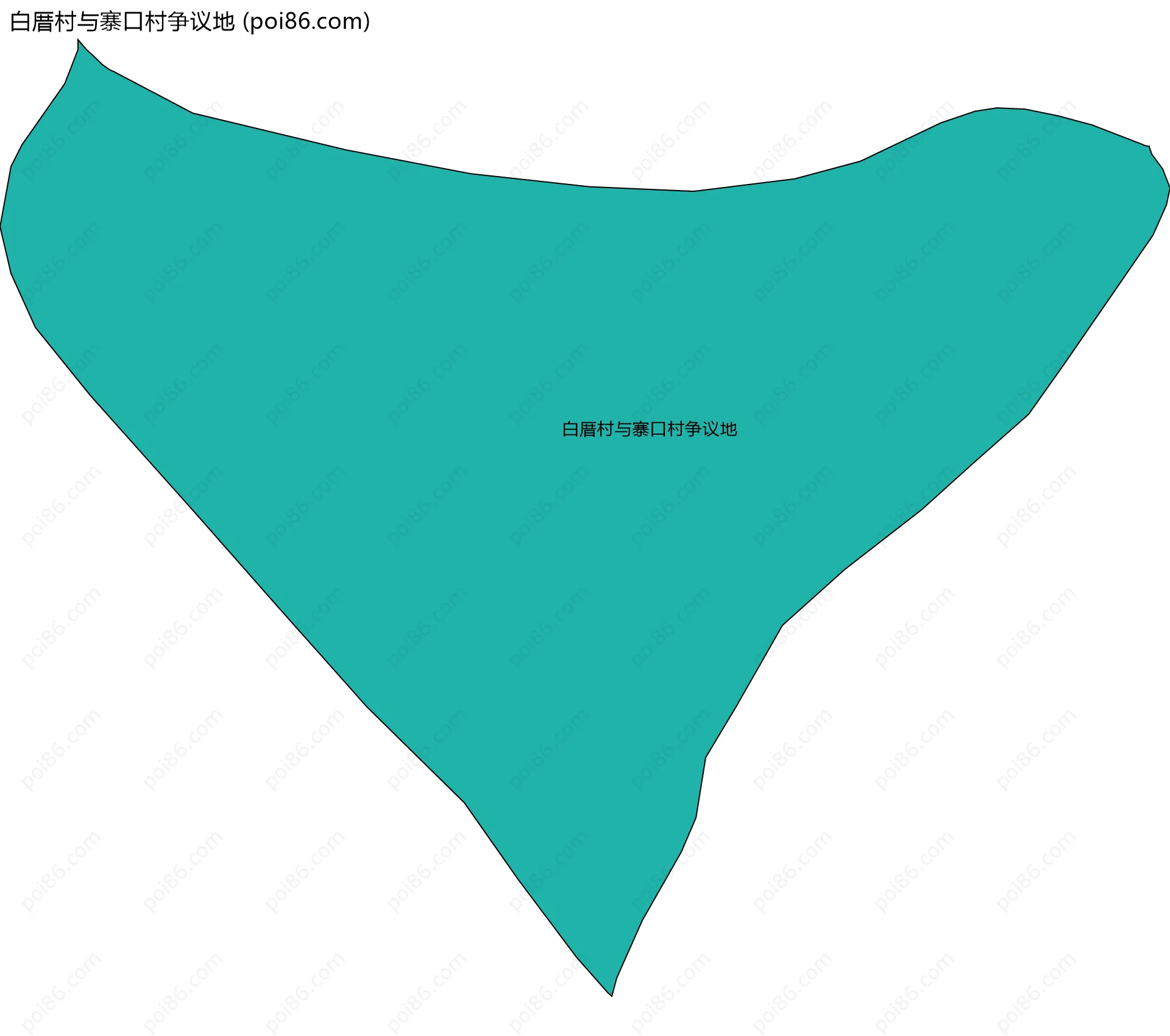 白厝村与寨口村争议地边界地图