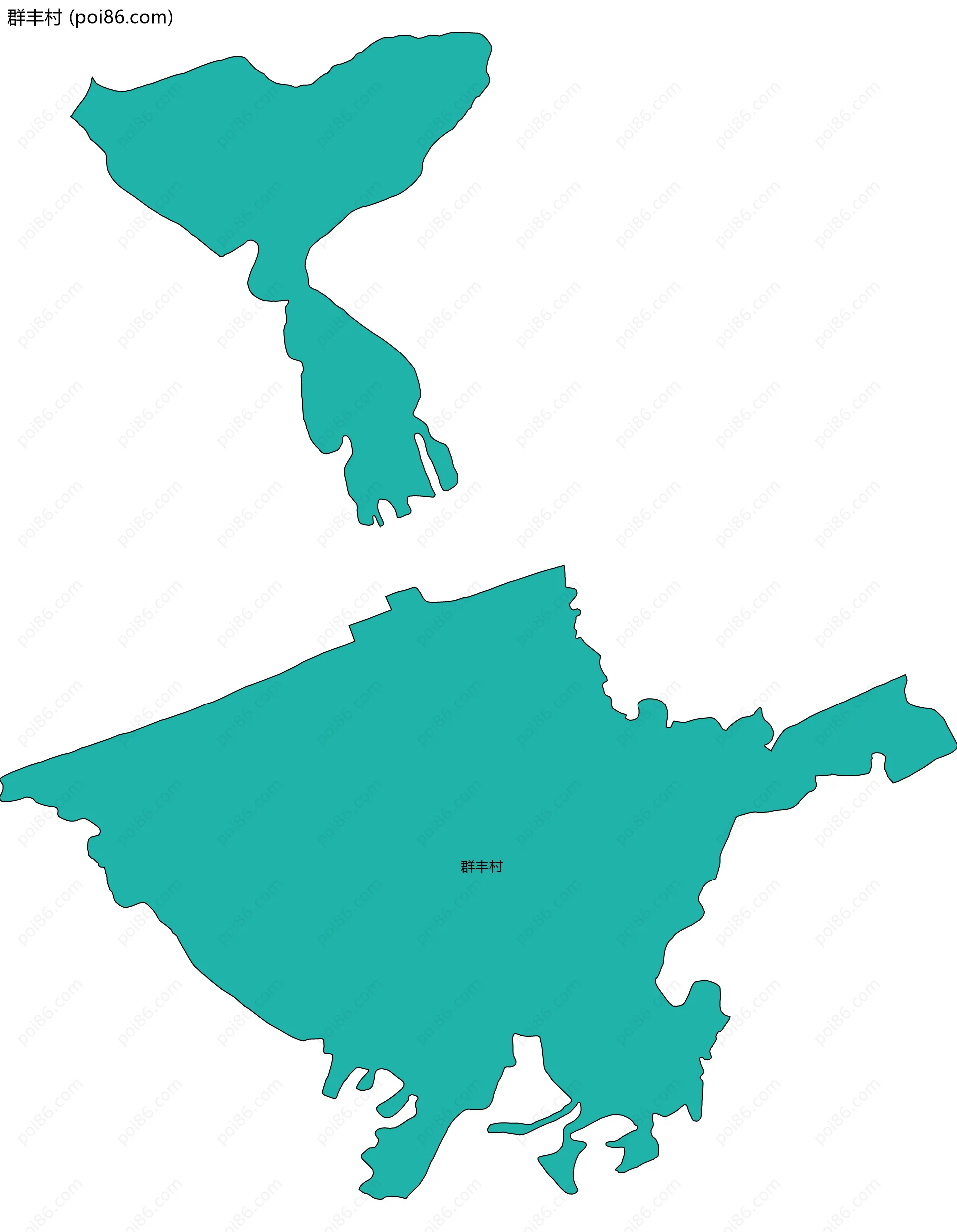 群丰村边界地图