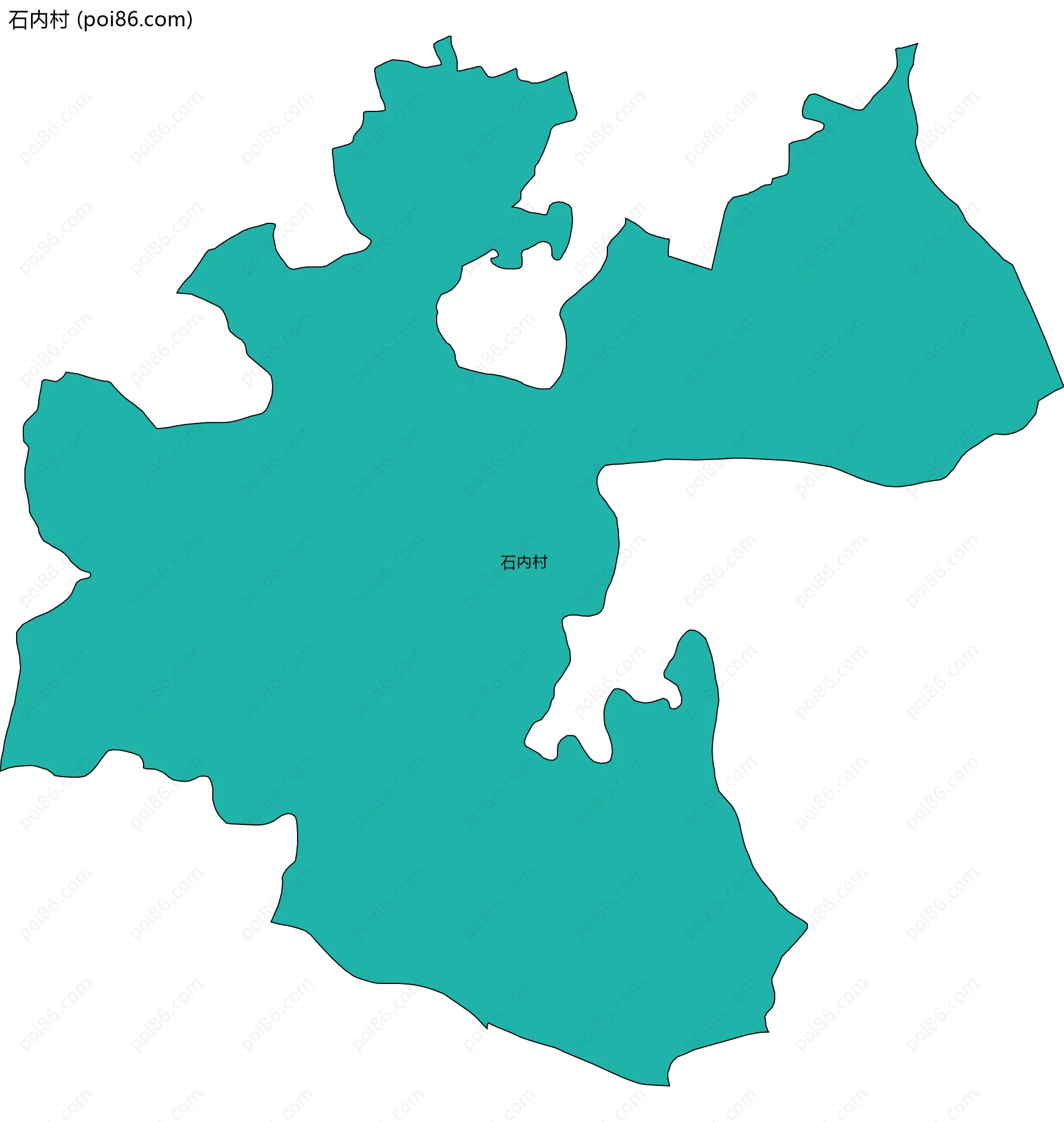 石内村边界地图