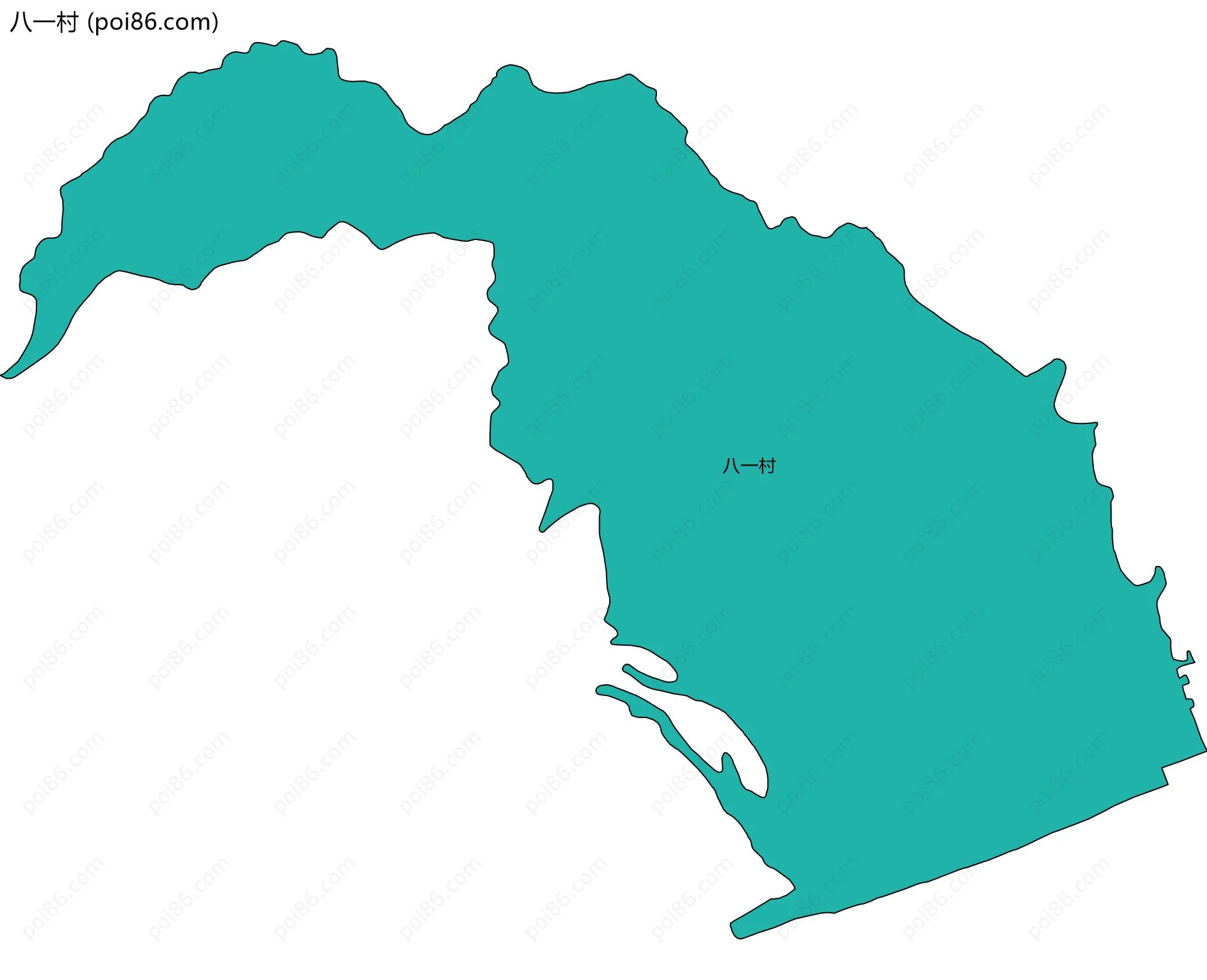 八一村边界地图