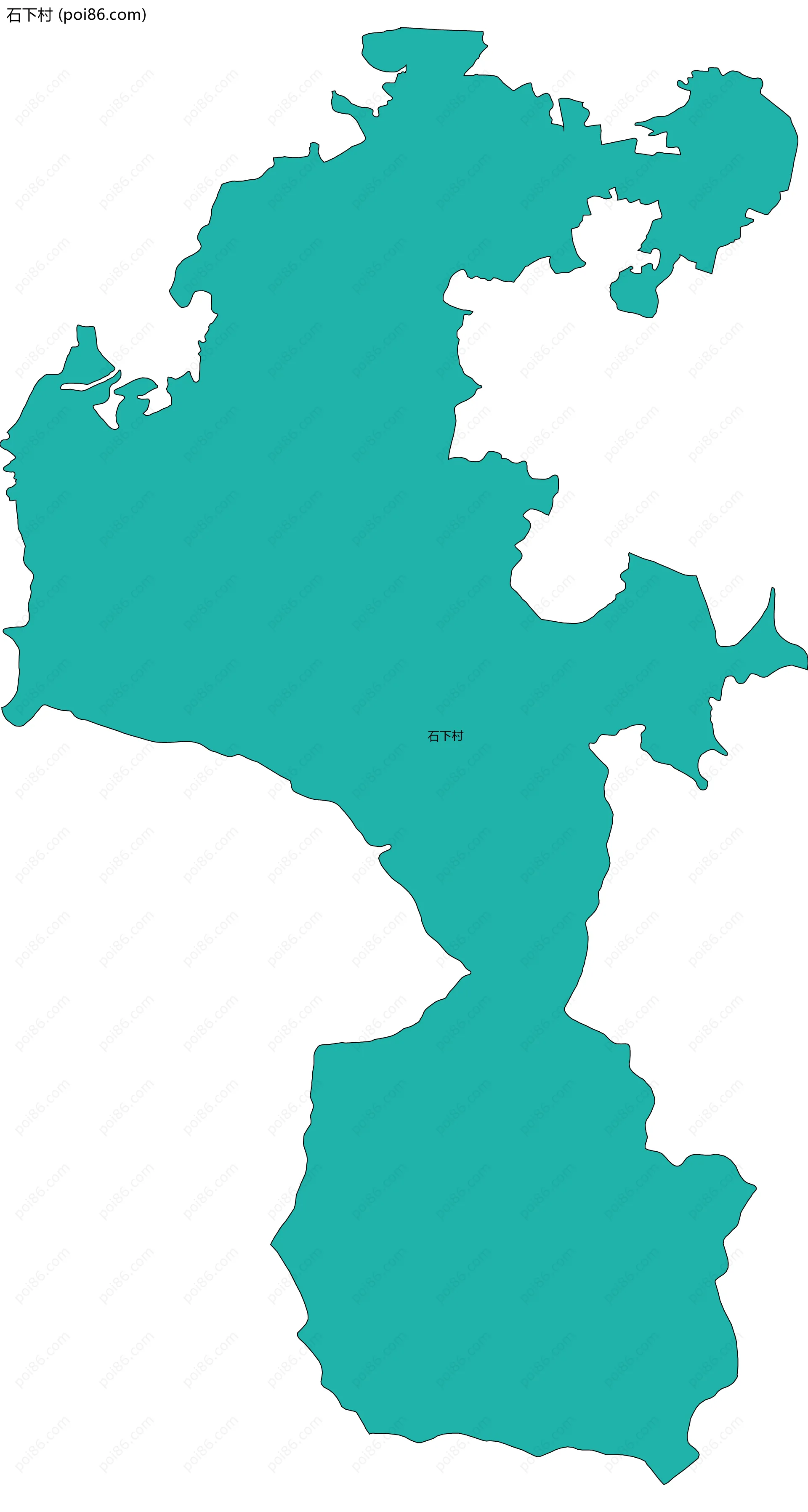 石下村边界地图