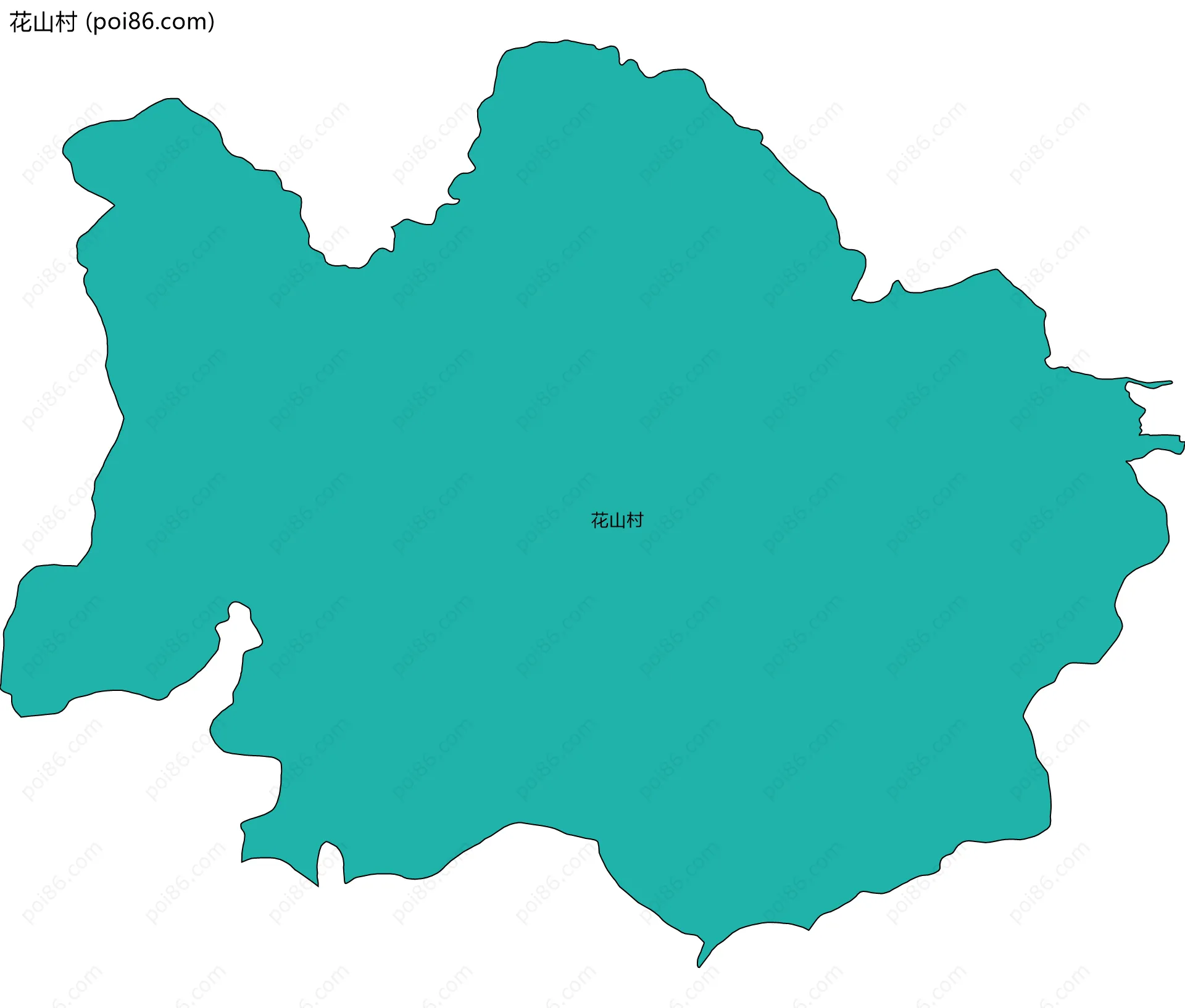 花山村边界地图