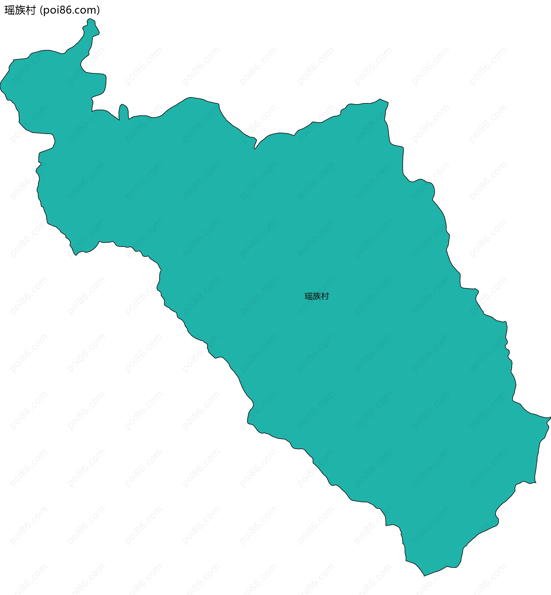 瑶族村边界地图