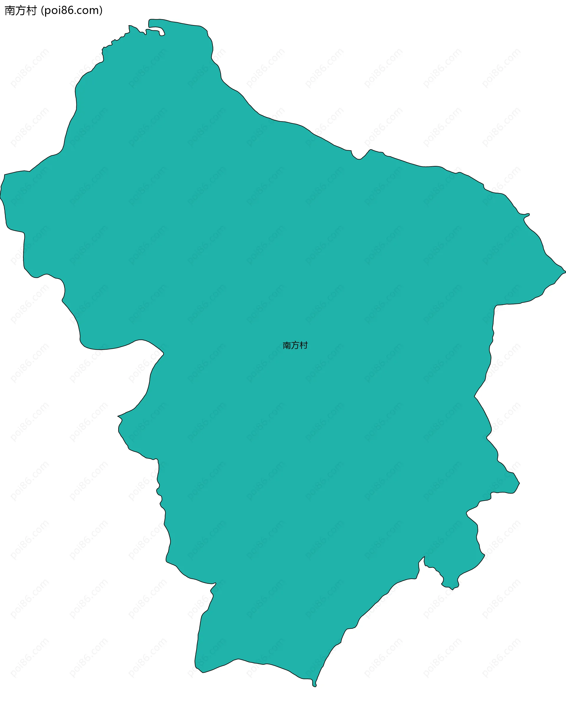 南方村边界地图