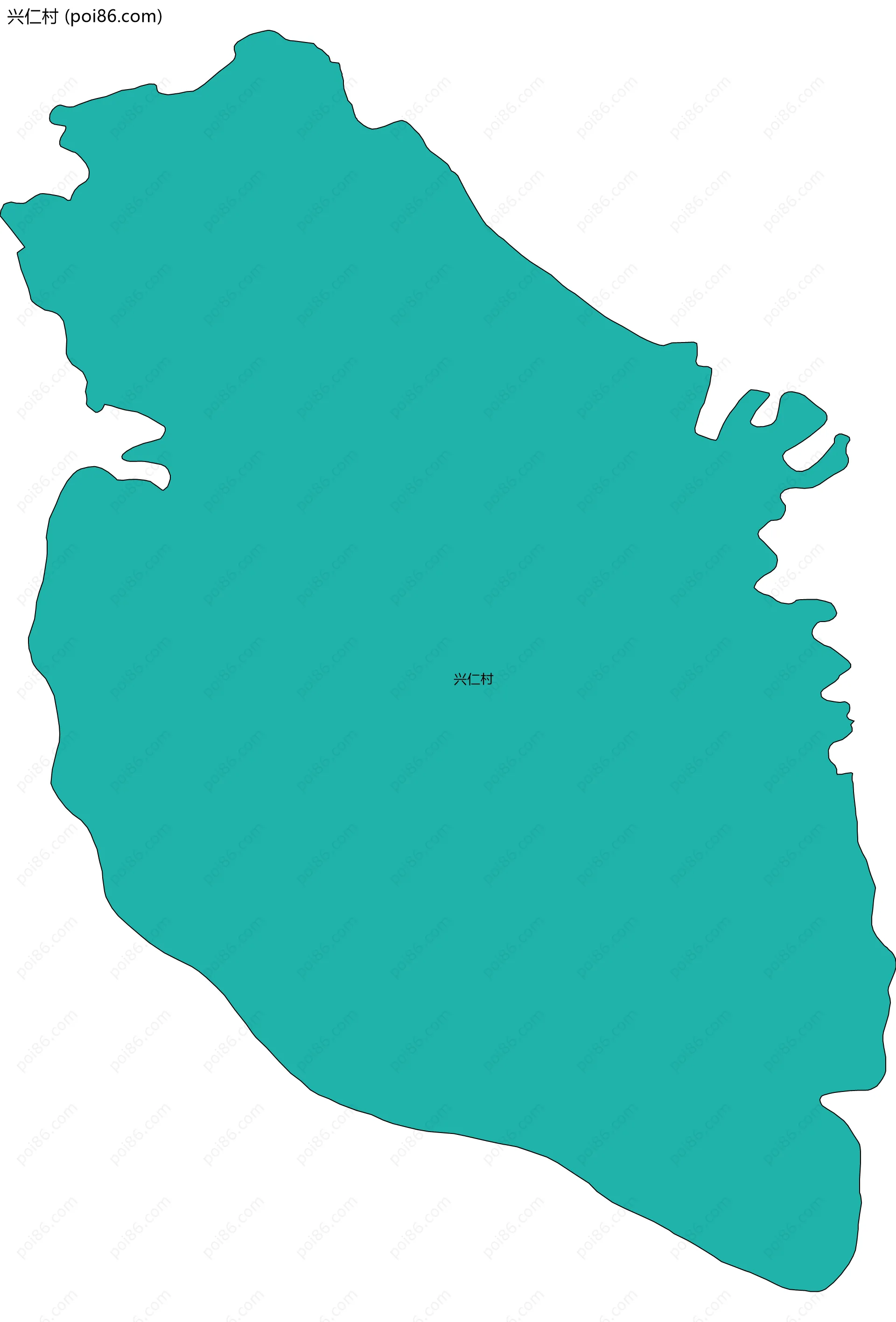 兴仁村边界地图