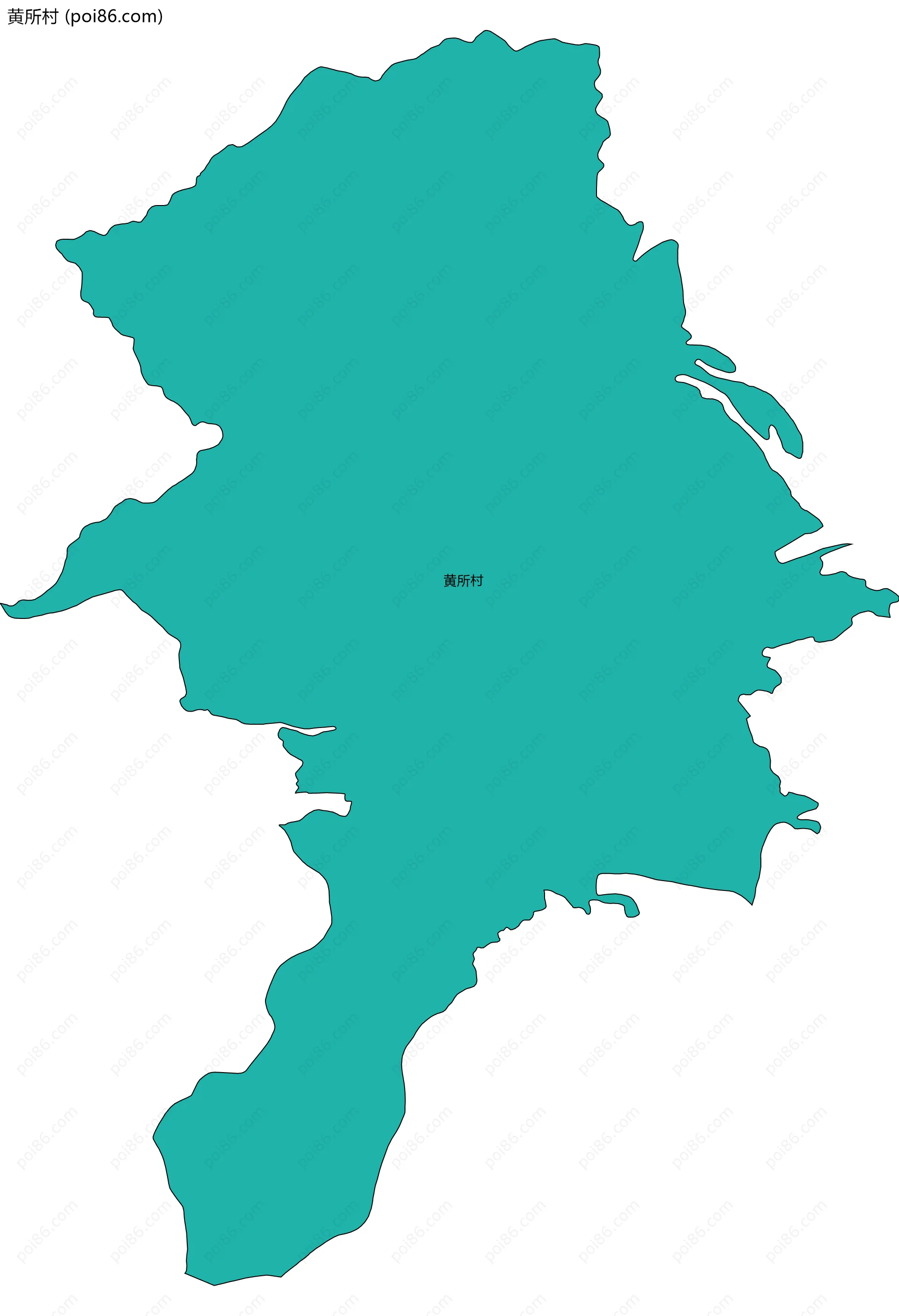 黄所村边界地图