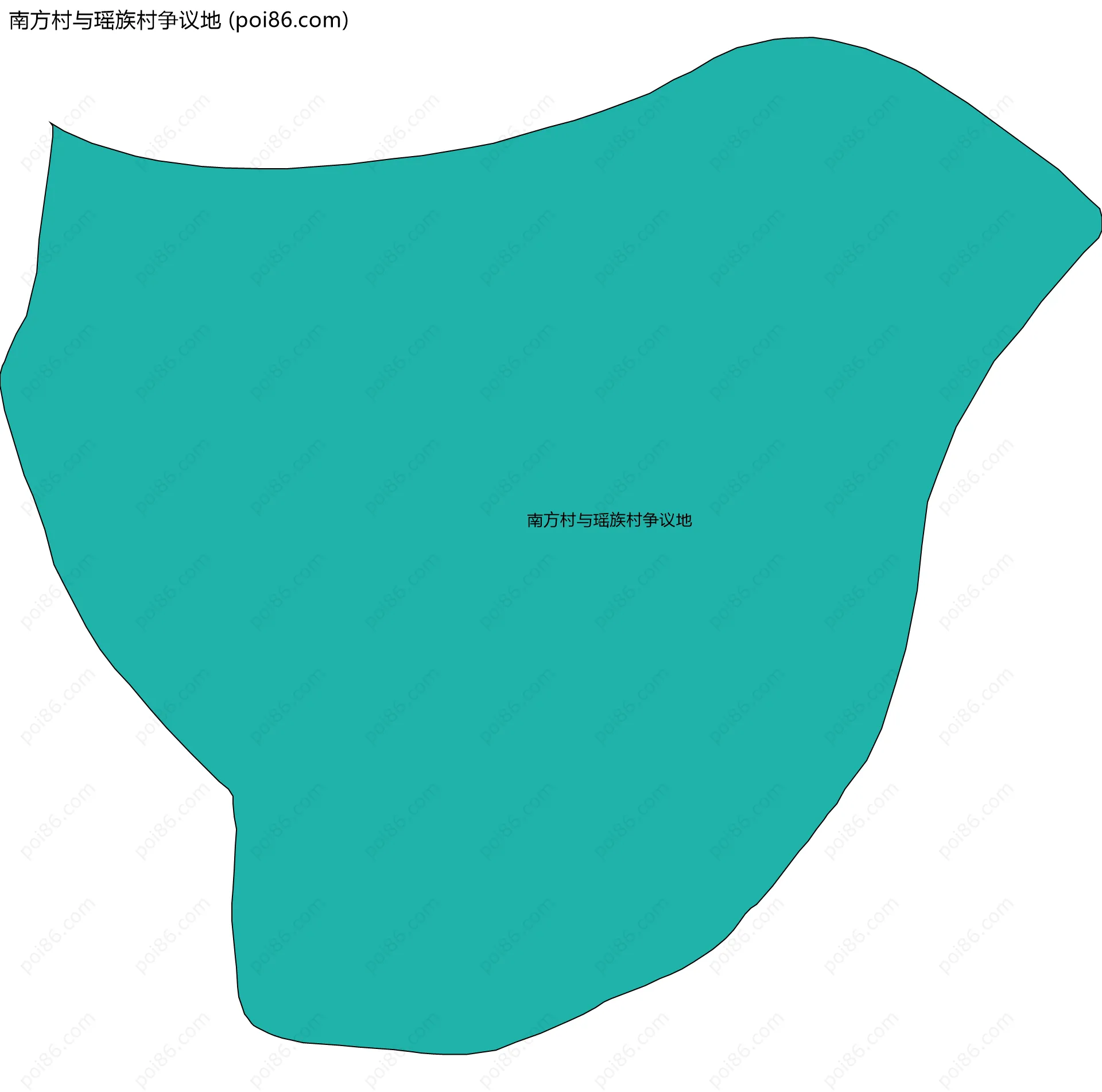 南方村与瑶族村争议地边界地图