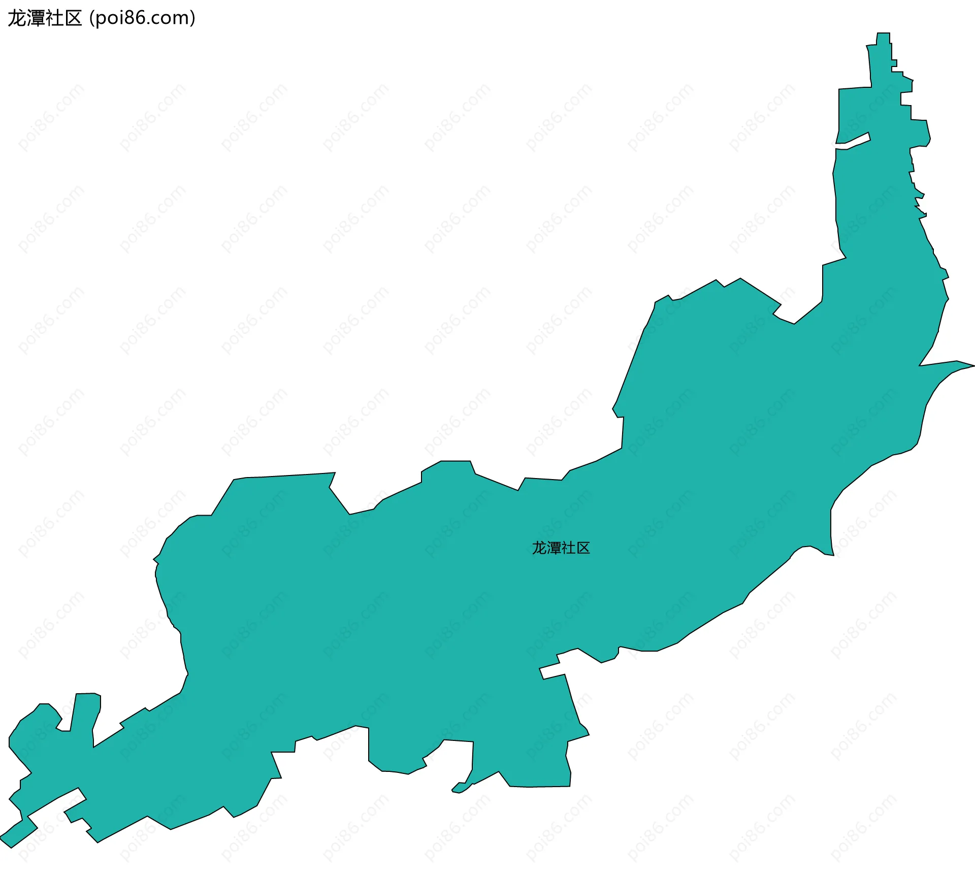 龙潭社区边界地图